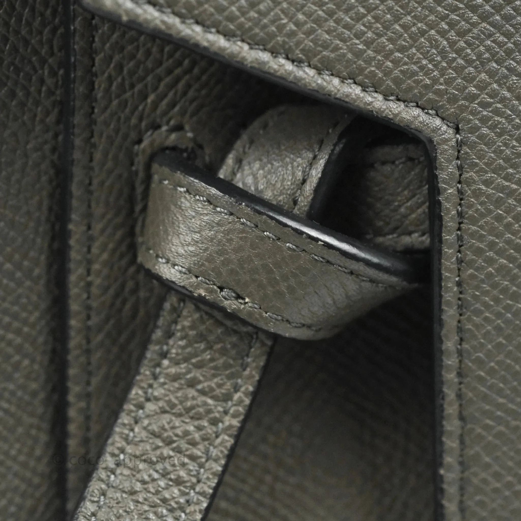 Celine Mini Belt Bag Grey Grained Calfskin Gold Hardware