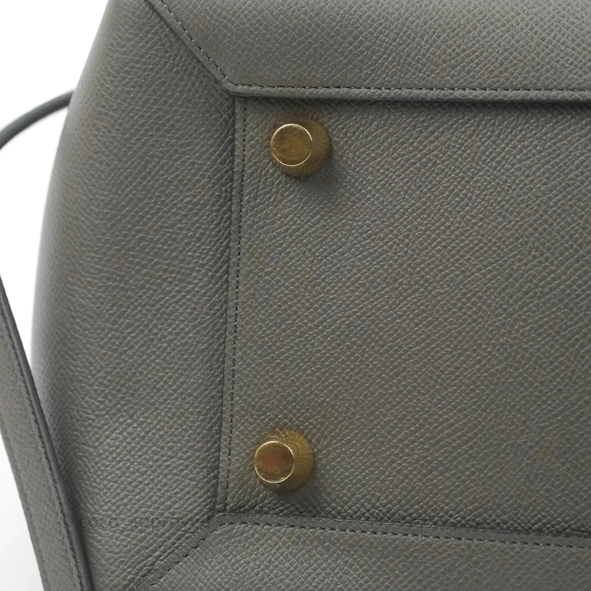 Celine Mini Belt Bag Grey Grained Calfskin Gold Hardware