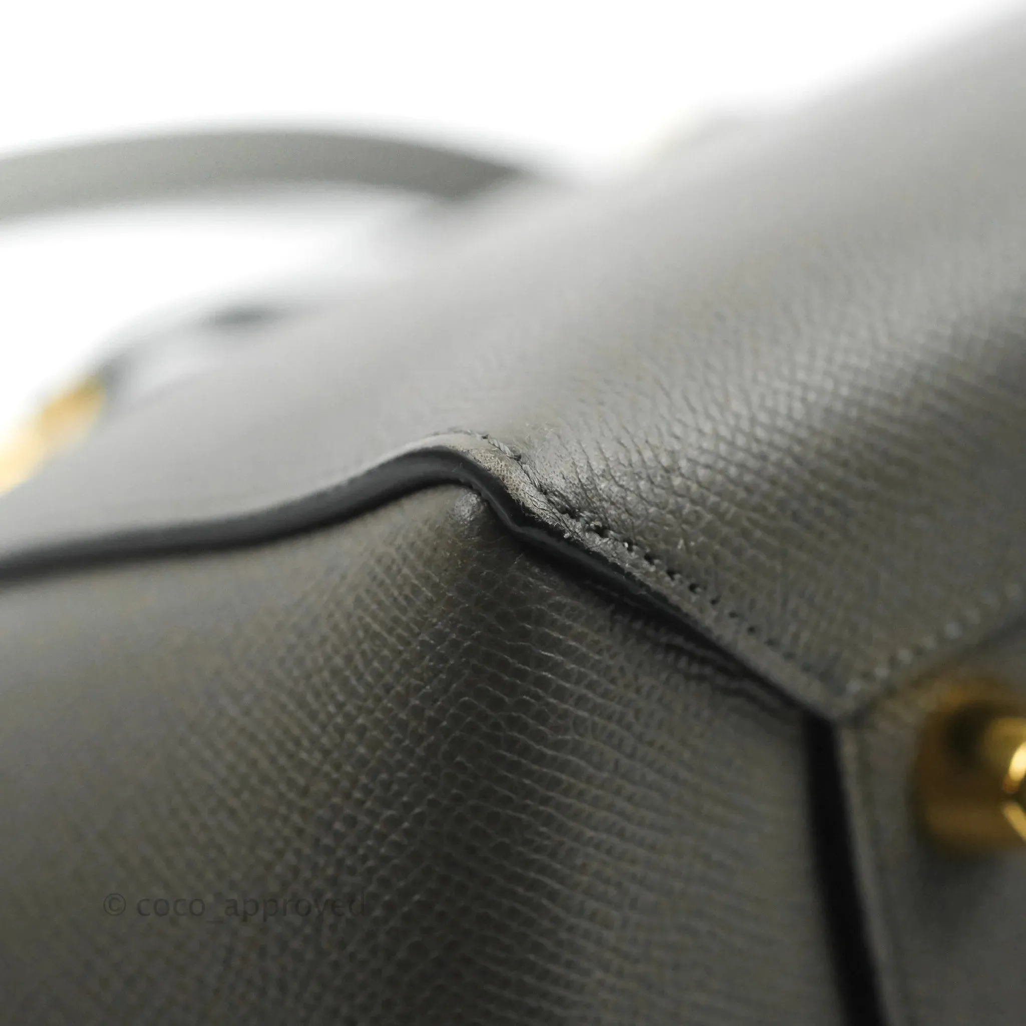 Celine Mini Belt Bag Grey Grained Calfskin Gold Hardware