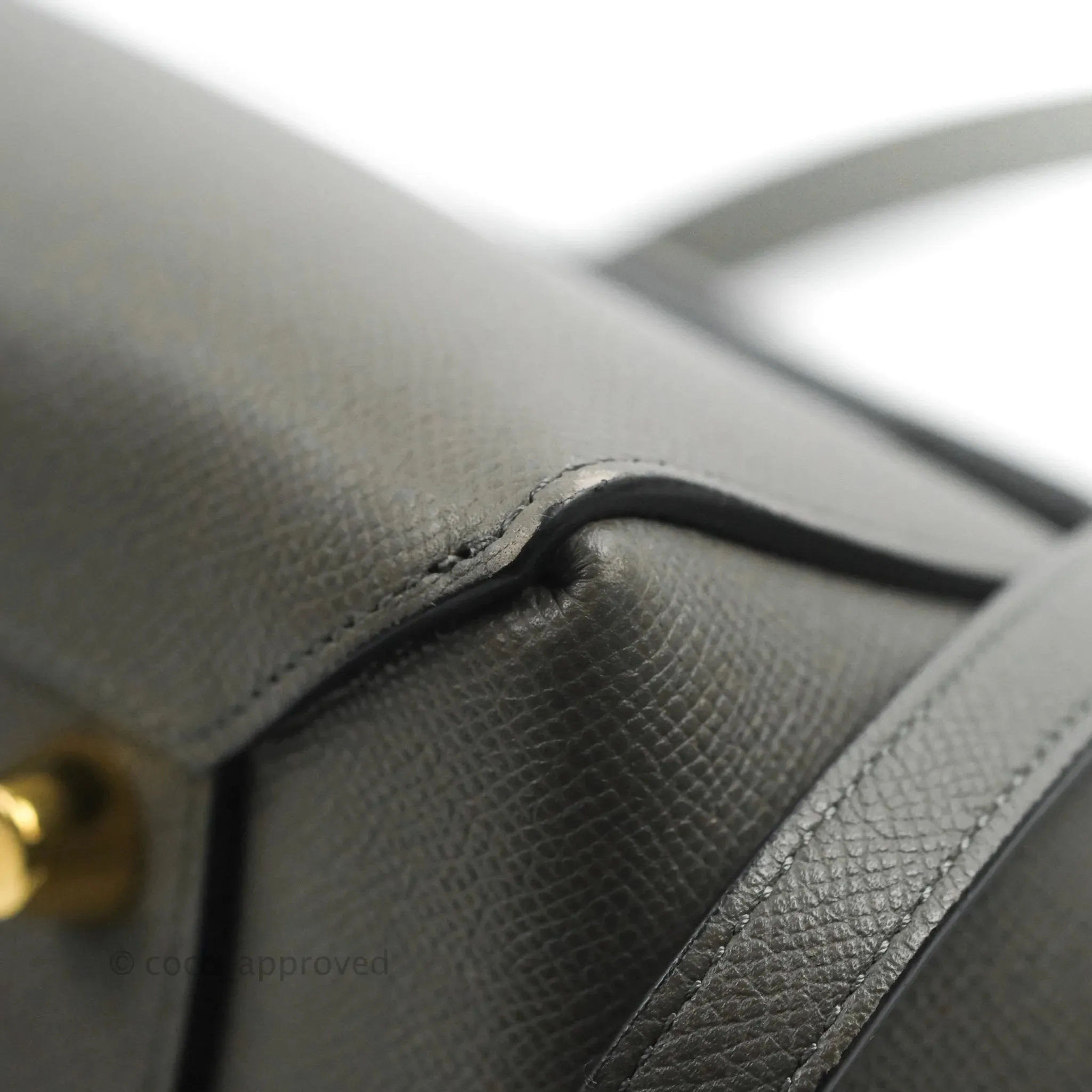 Celine Mini Belt Bag Grey Grained Calfskin Gold Hardware
