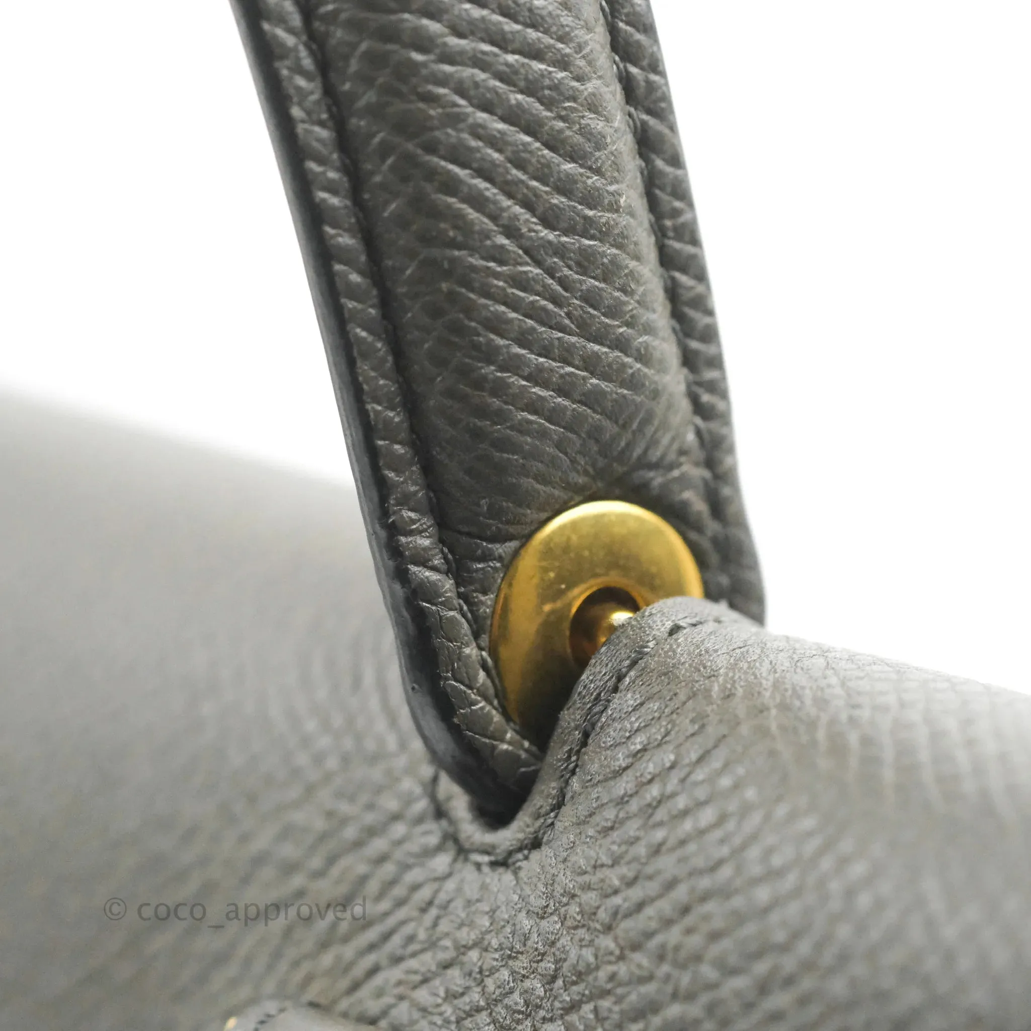 Celine Mini Belt Bag Grey Grained Calfskin Gold Hardware