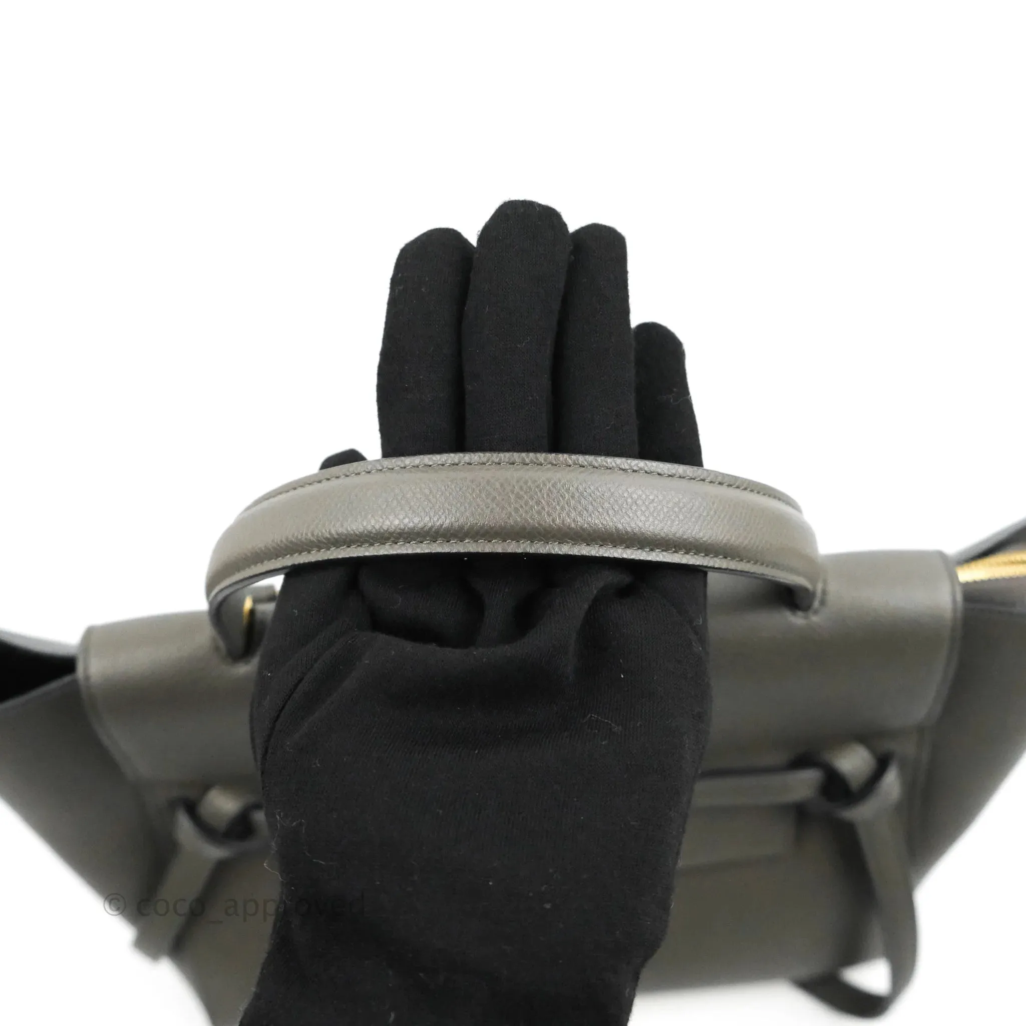 Celine Mini Belt Bag Grey Grained Calfskin Gold Hardware