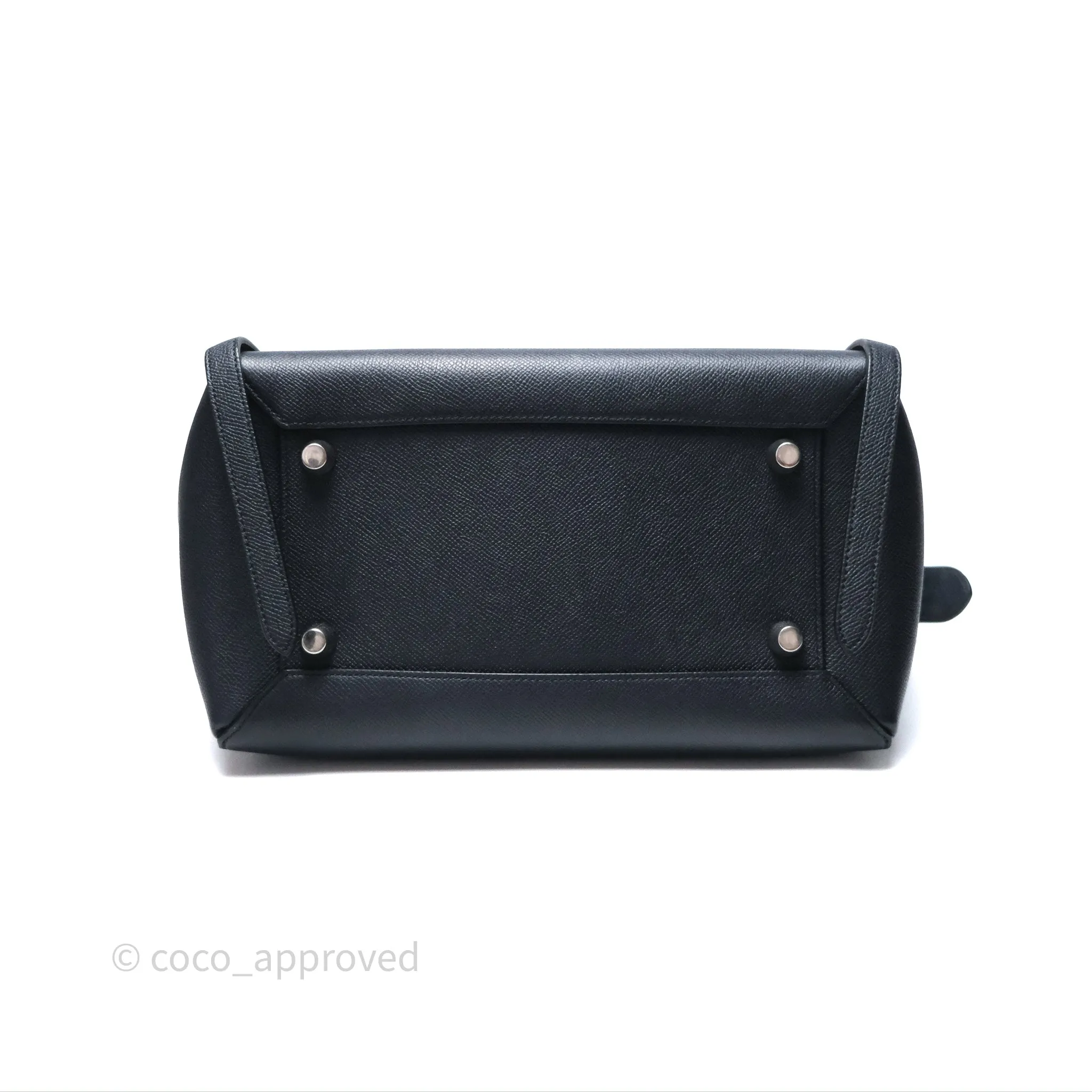 Celine Mini Belt Bag Navy Grained Calfskin Silver Hardware