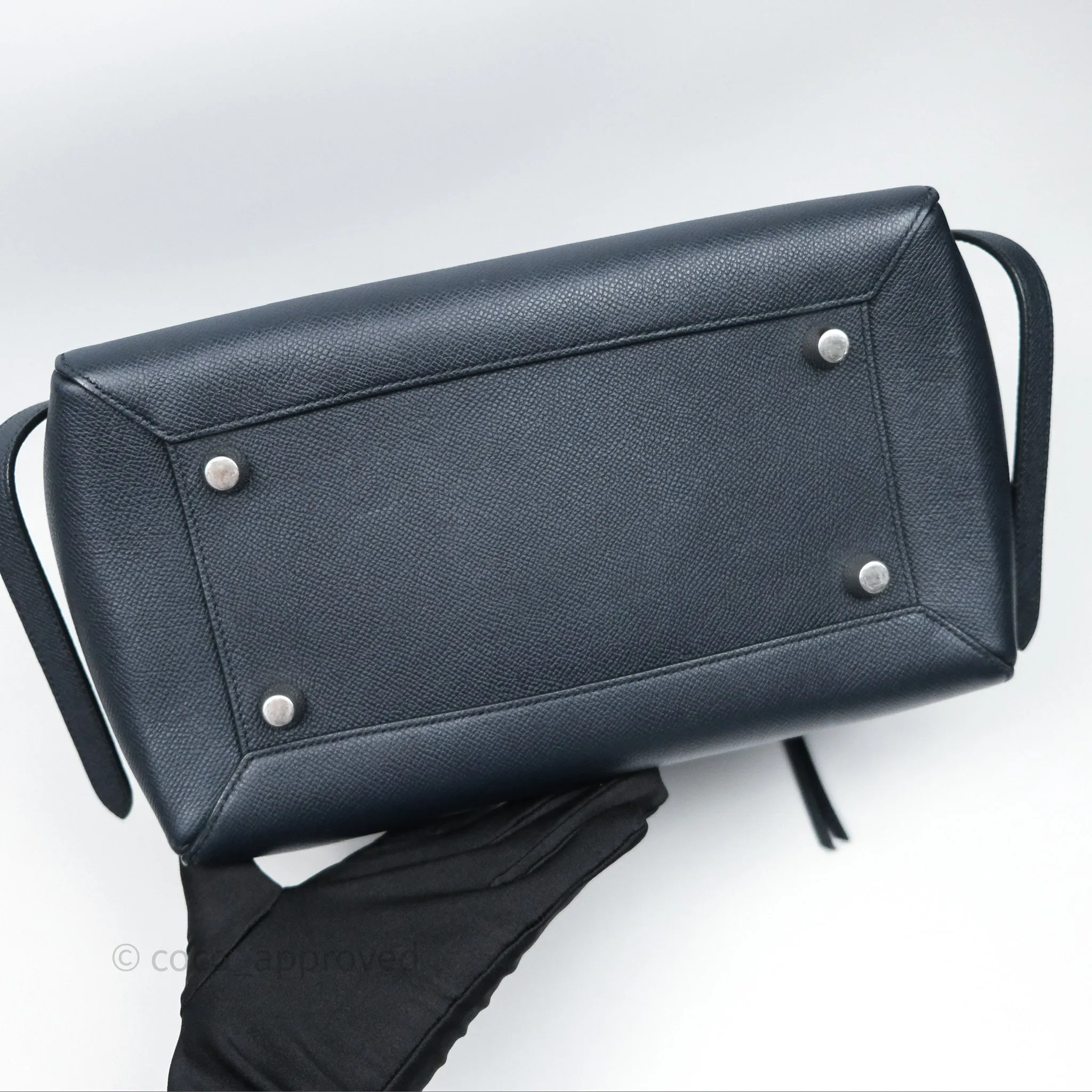 Celine Mini Belt Bag Navy Grained Calfskin Silver Hardware