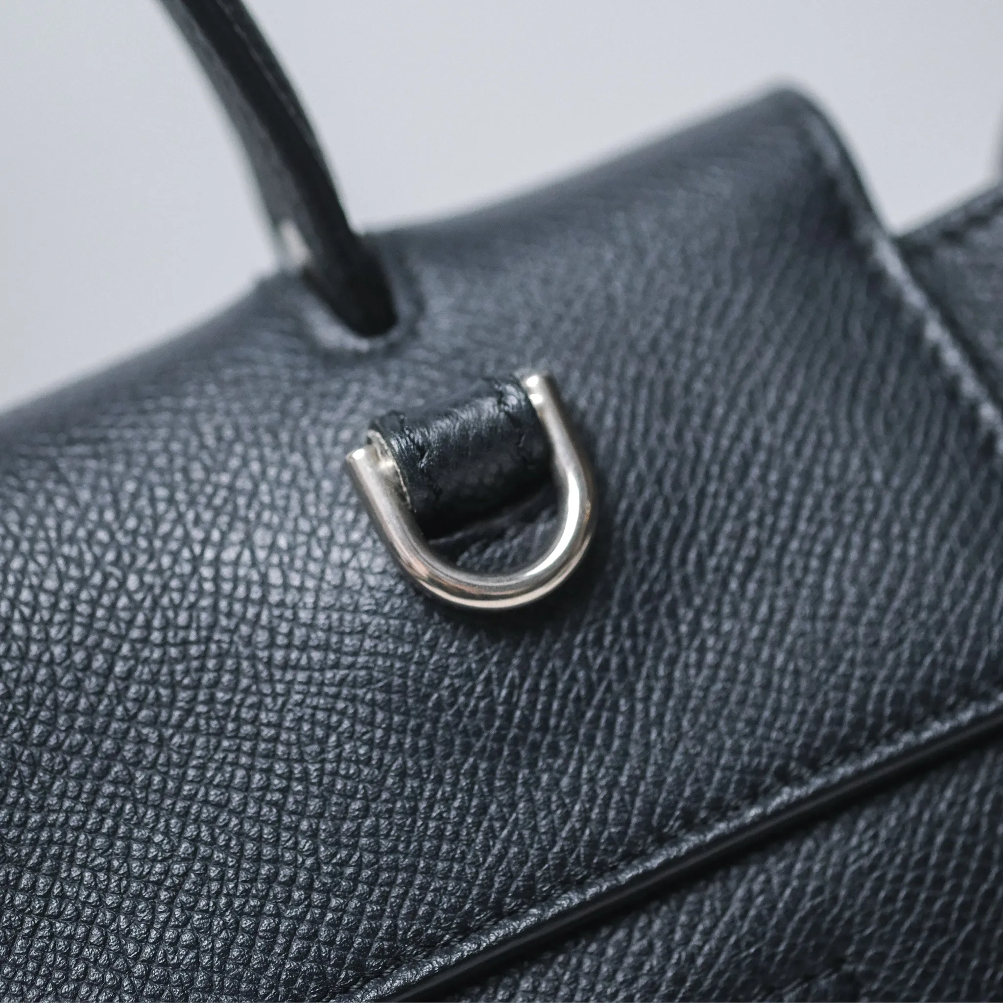 Celine Mini Belt Bag Navy Grained Calfskin Silver Hardware