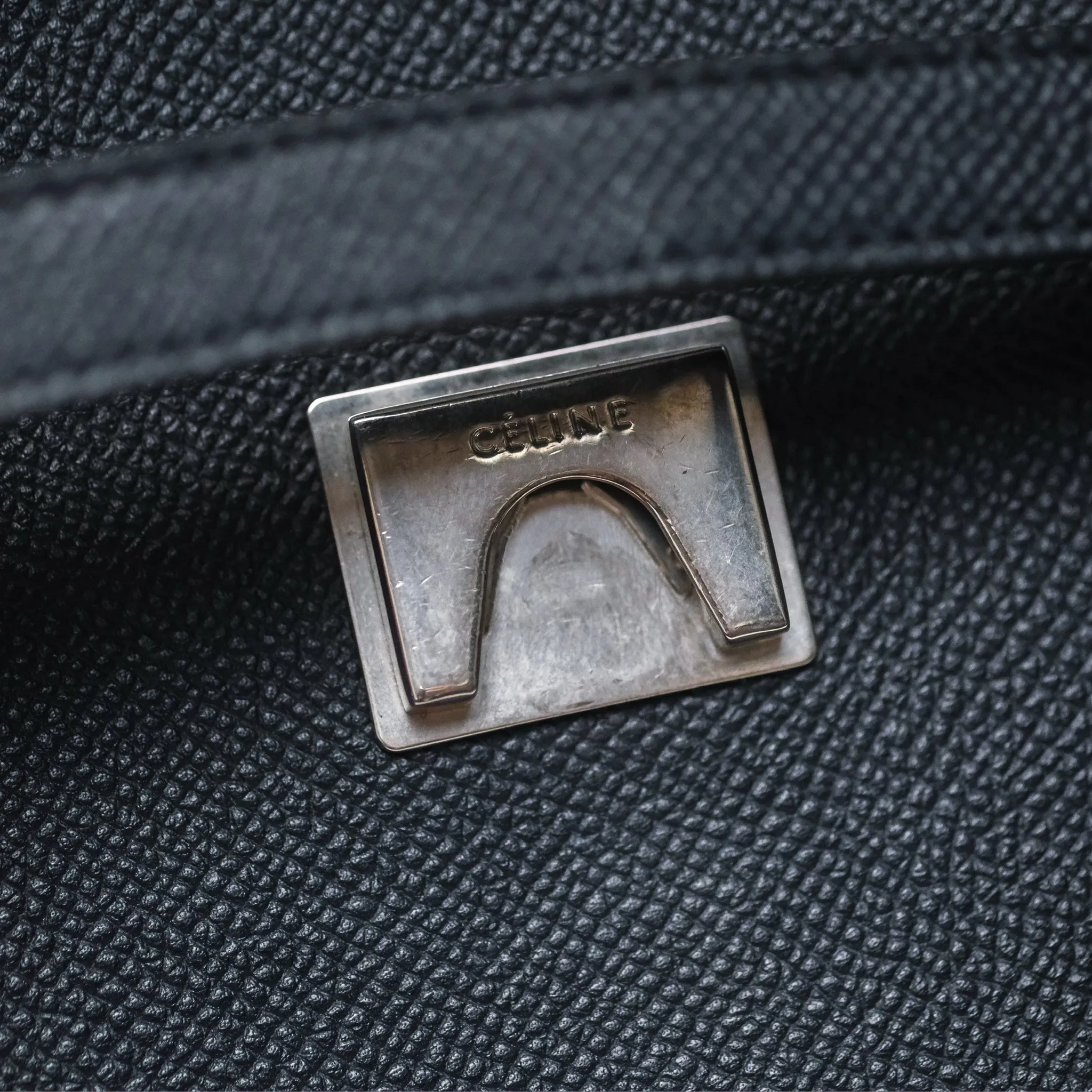 Celine Mini Belt Bag Navy Grained Calfskin Silver Hardware