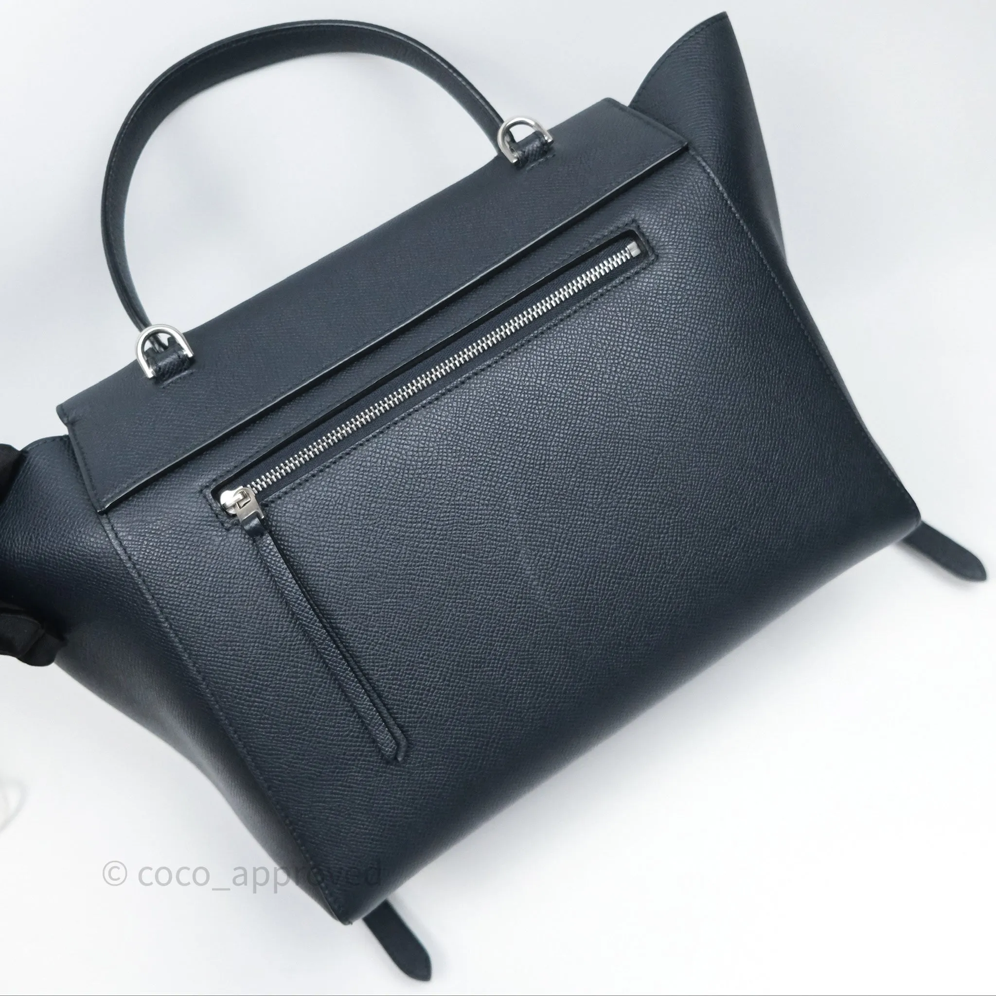 Celine Mini Belt Bag Navy Grained Calfskin Silver Hardware