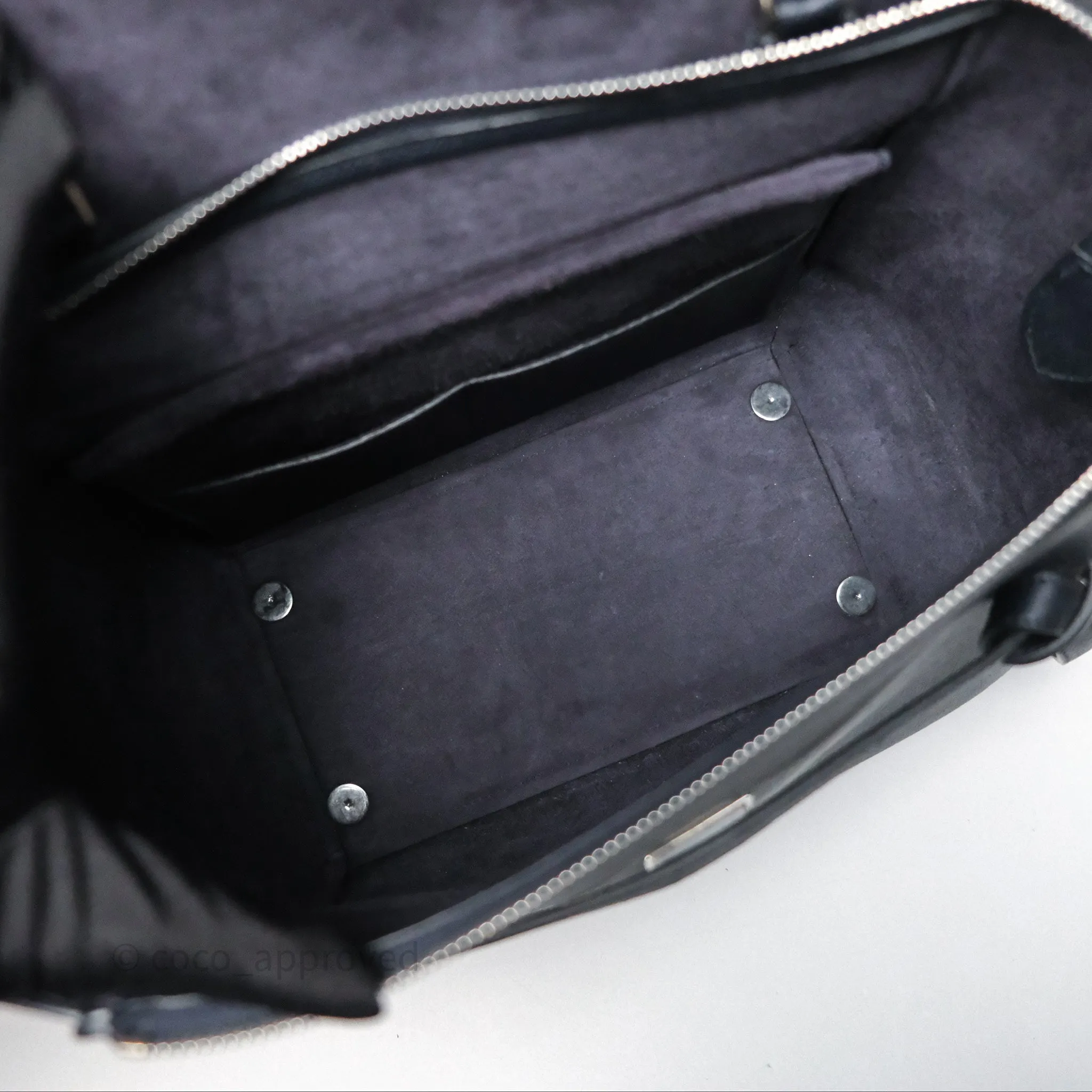 Celine Mini Belt Bag Navy Grained Calfskin Silver Hardware