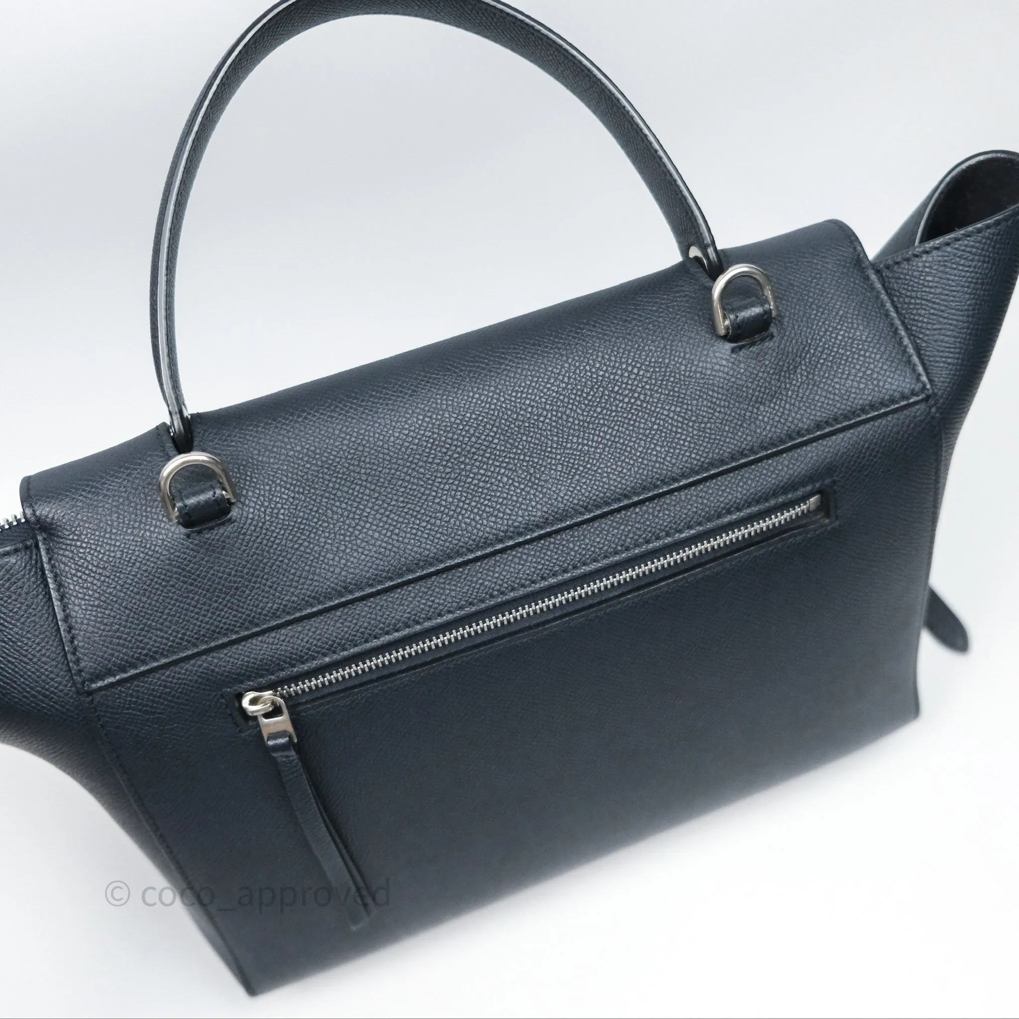 Celine Mini Belt Bag Navy Grained Calfskin Silver Hardware