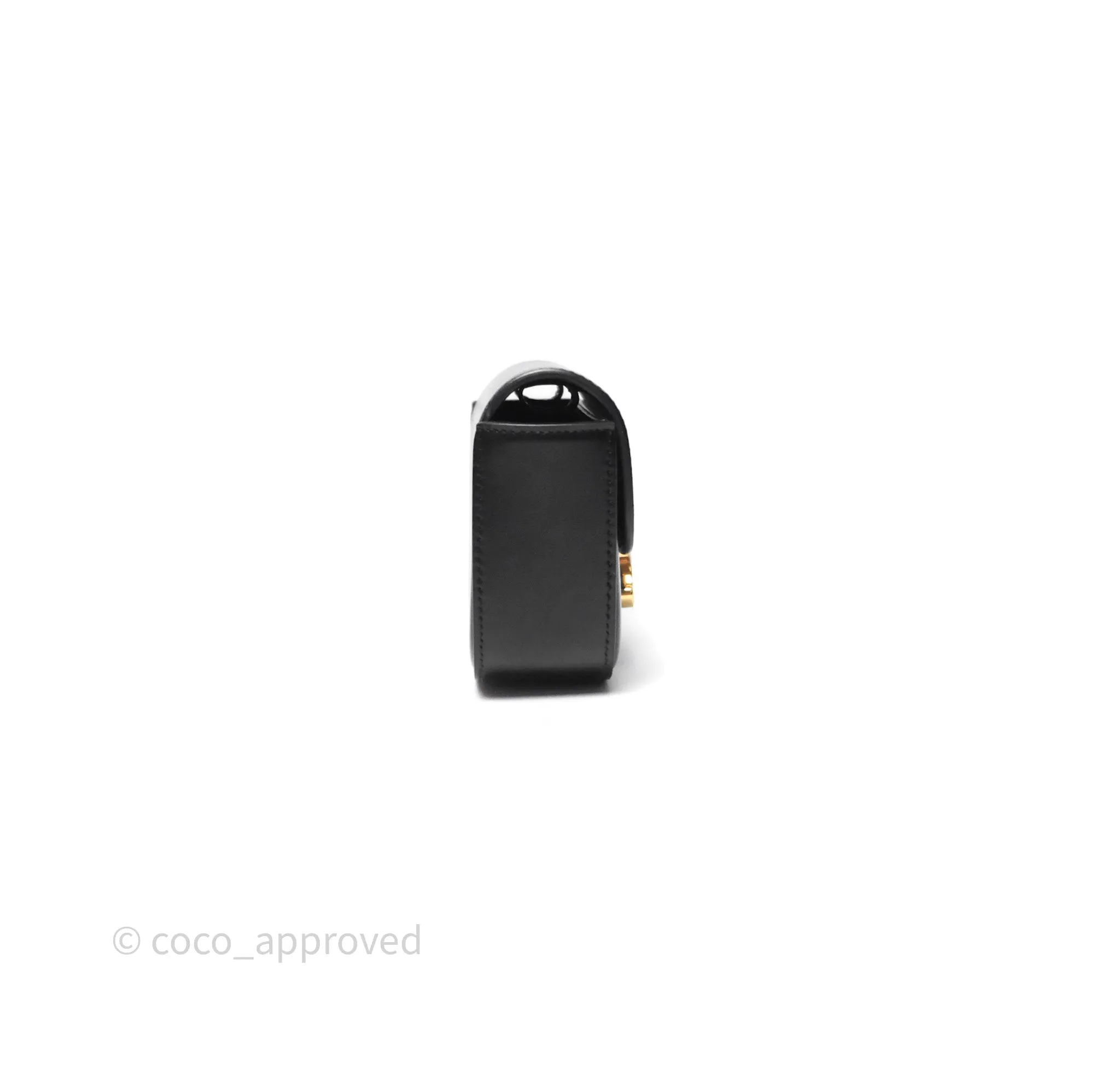 Celine Mini Claude Triomphe Bag Black Shiny Calfskin