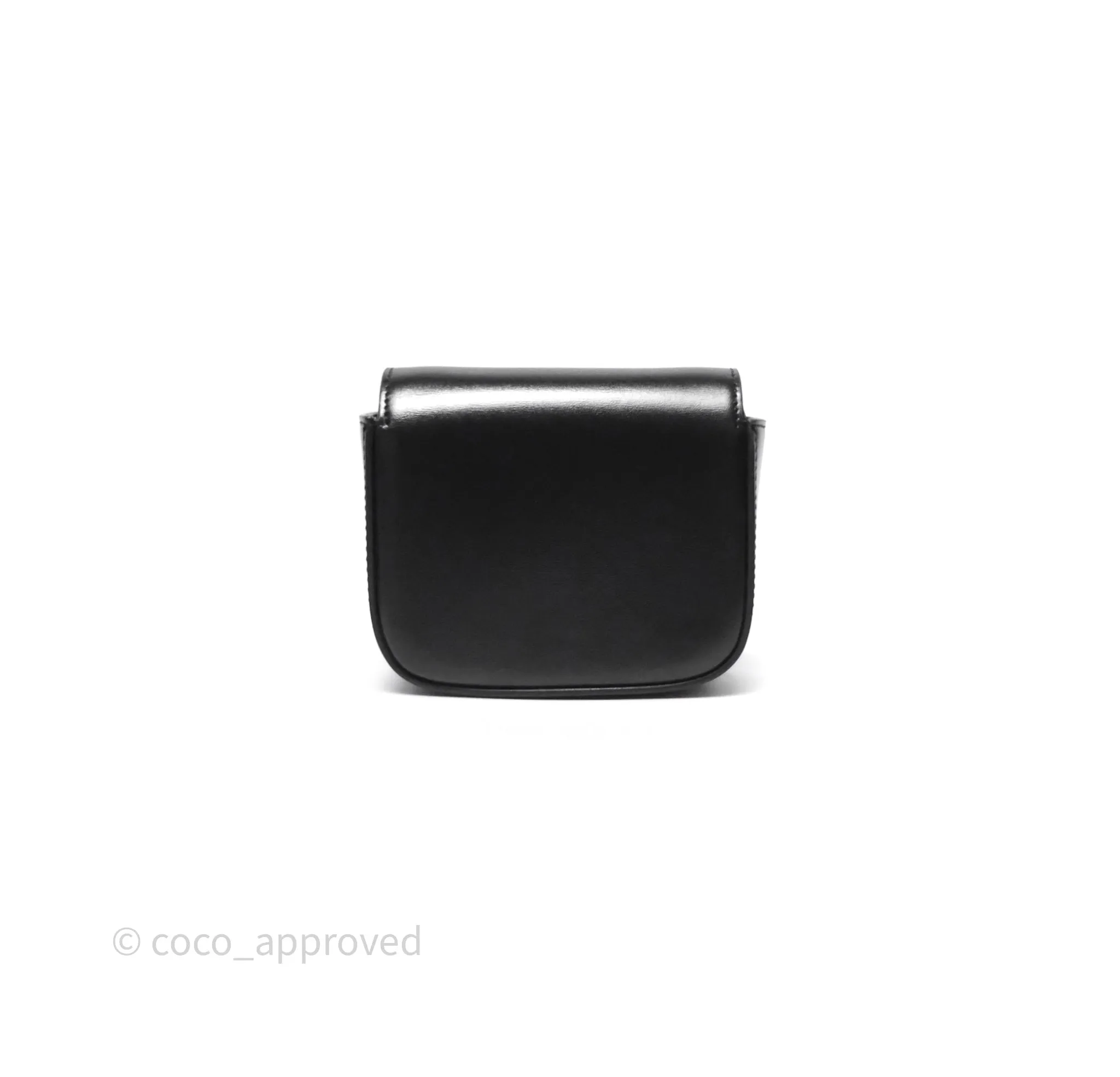 Celine Mini Claude Triomphe Bag Black Shiny Calfskin