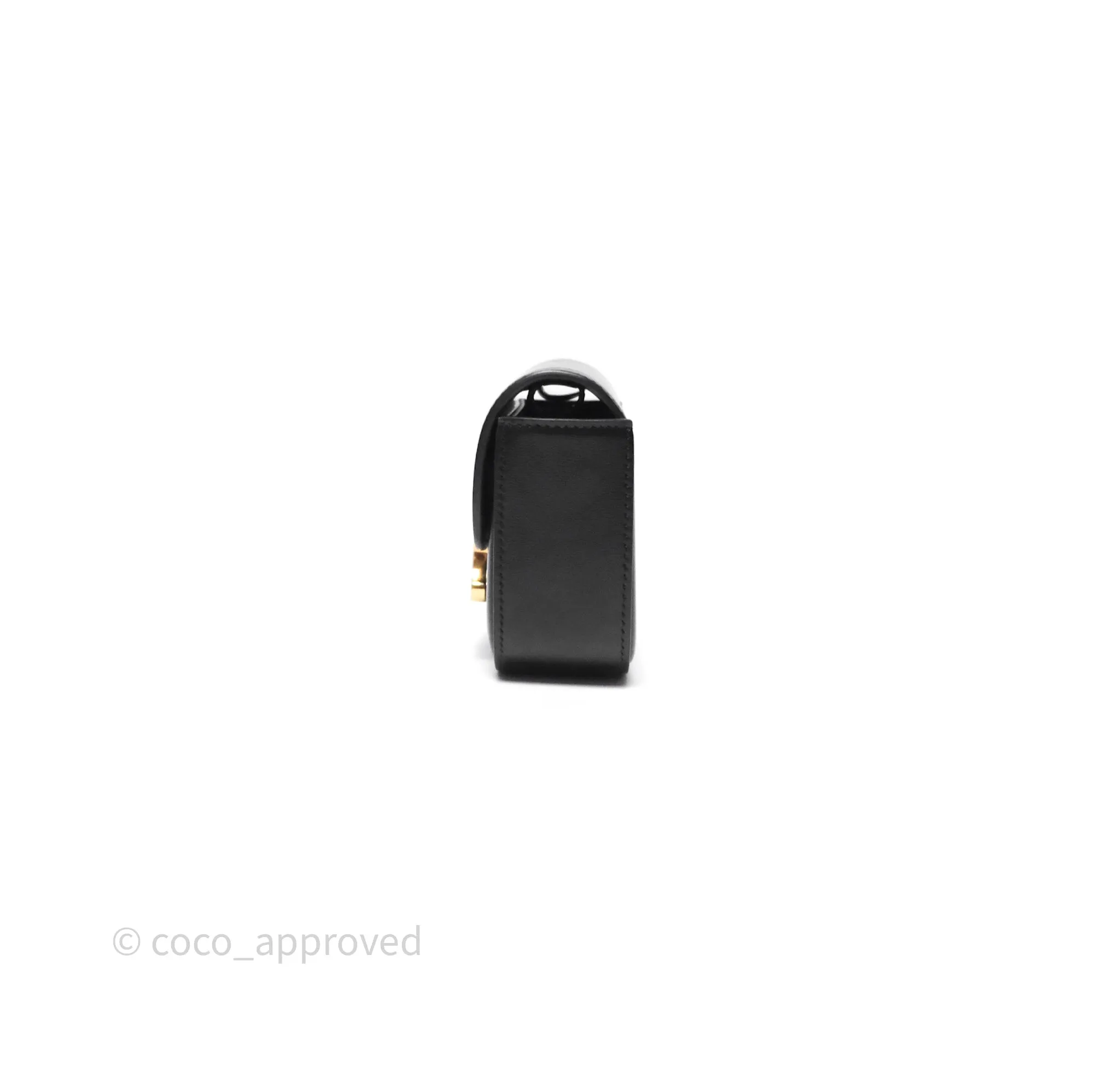 Celine Mini Claude Triomphe Bag Black Shiny Calfskin