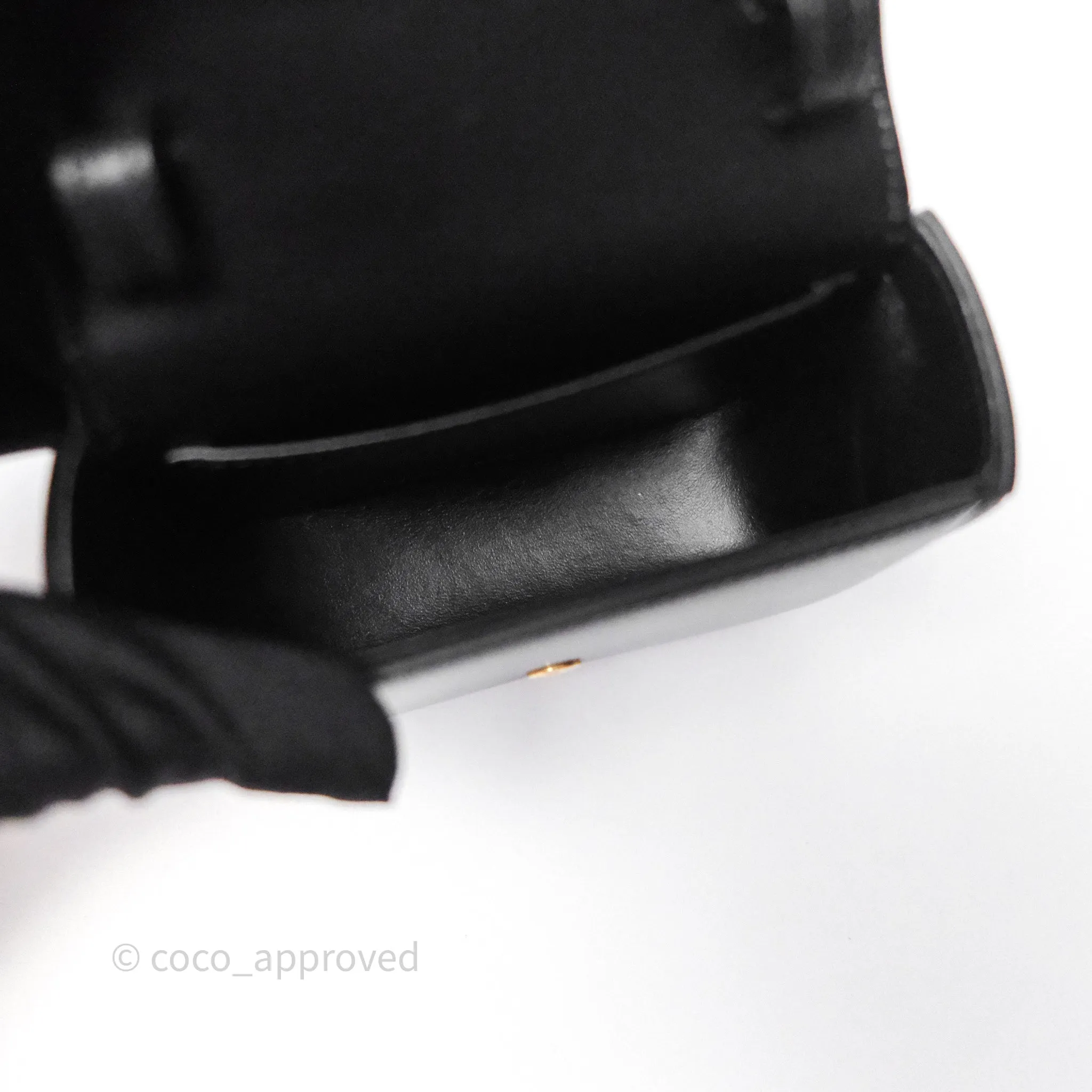 Celine Mini Claude Triomphe Bag Black Shiny Calfskin