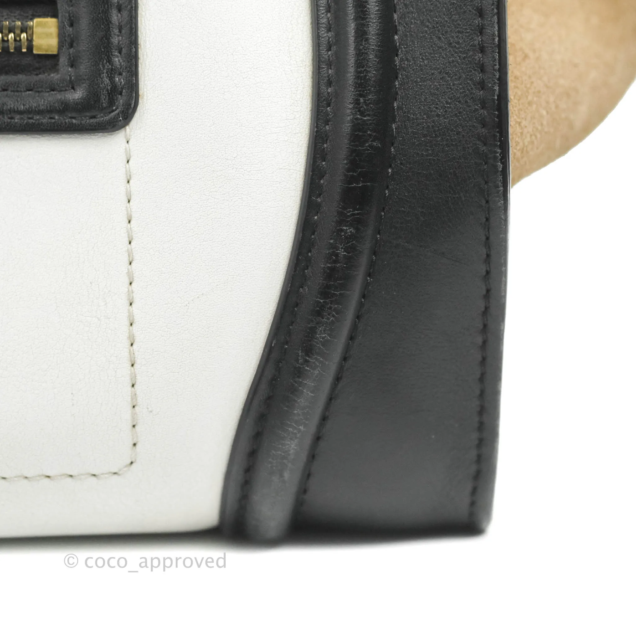 Celine Mini Luggage Bag Black/White/Brown Calfskin
