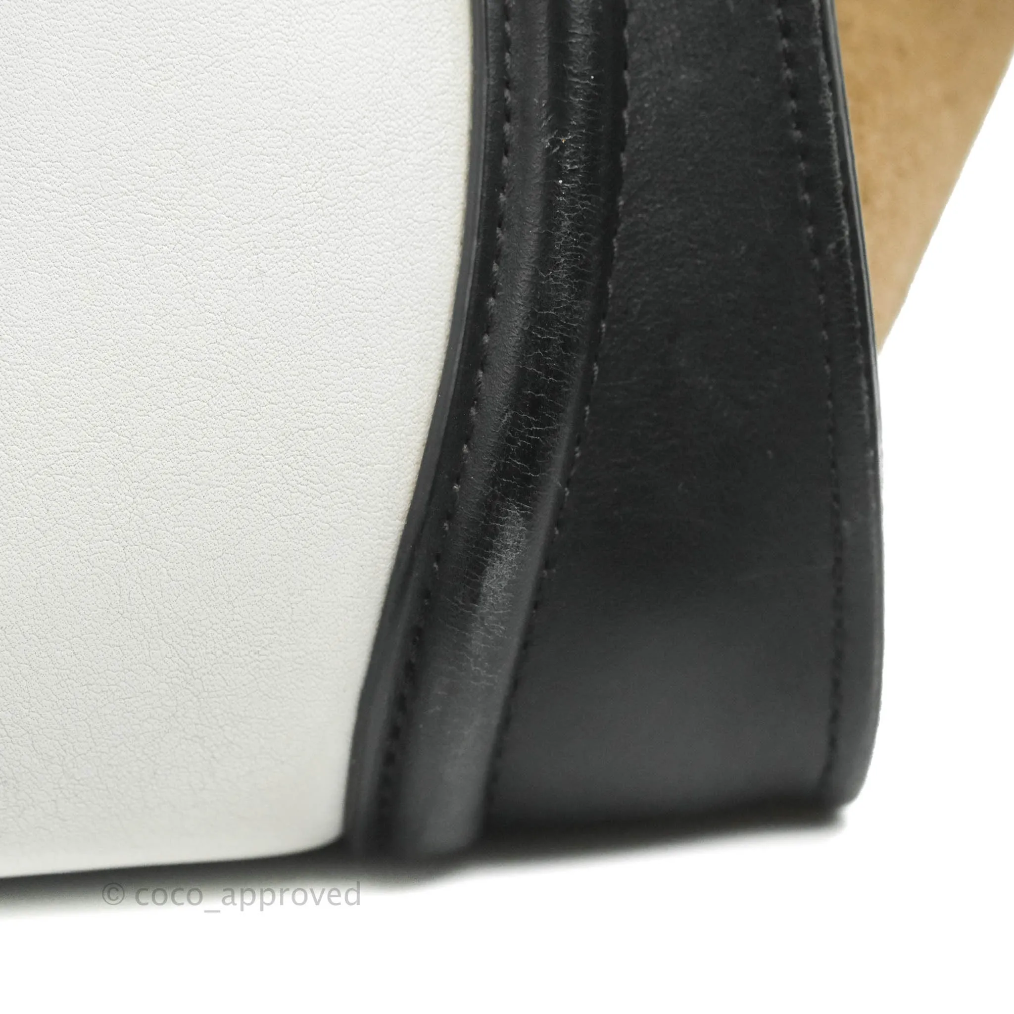 Celine Mini Luggage Bag Black/White/Brown Calfskin