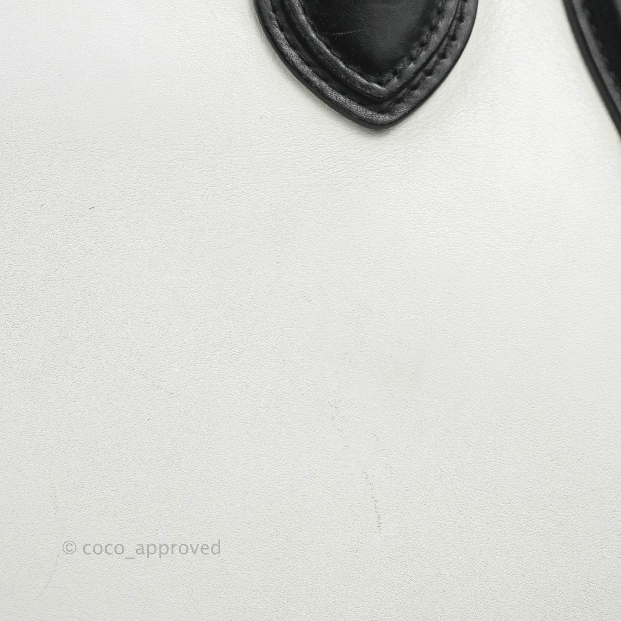 Celine Mini Luggage Bag Black/White/Brown Calfskin