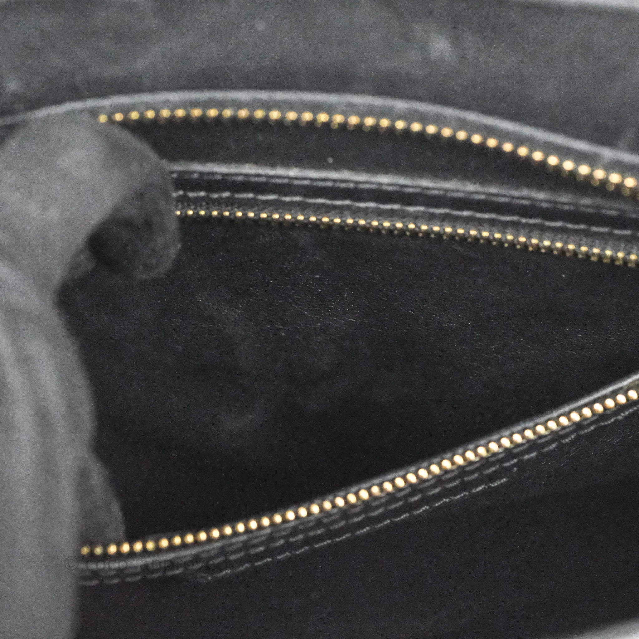 Celine Mini Luggage Bag Black/White/Brown Calfskin