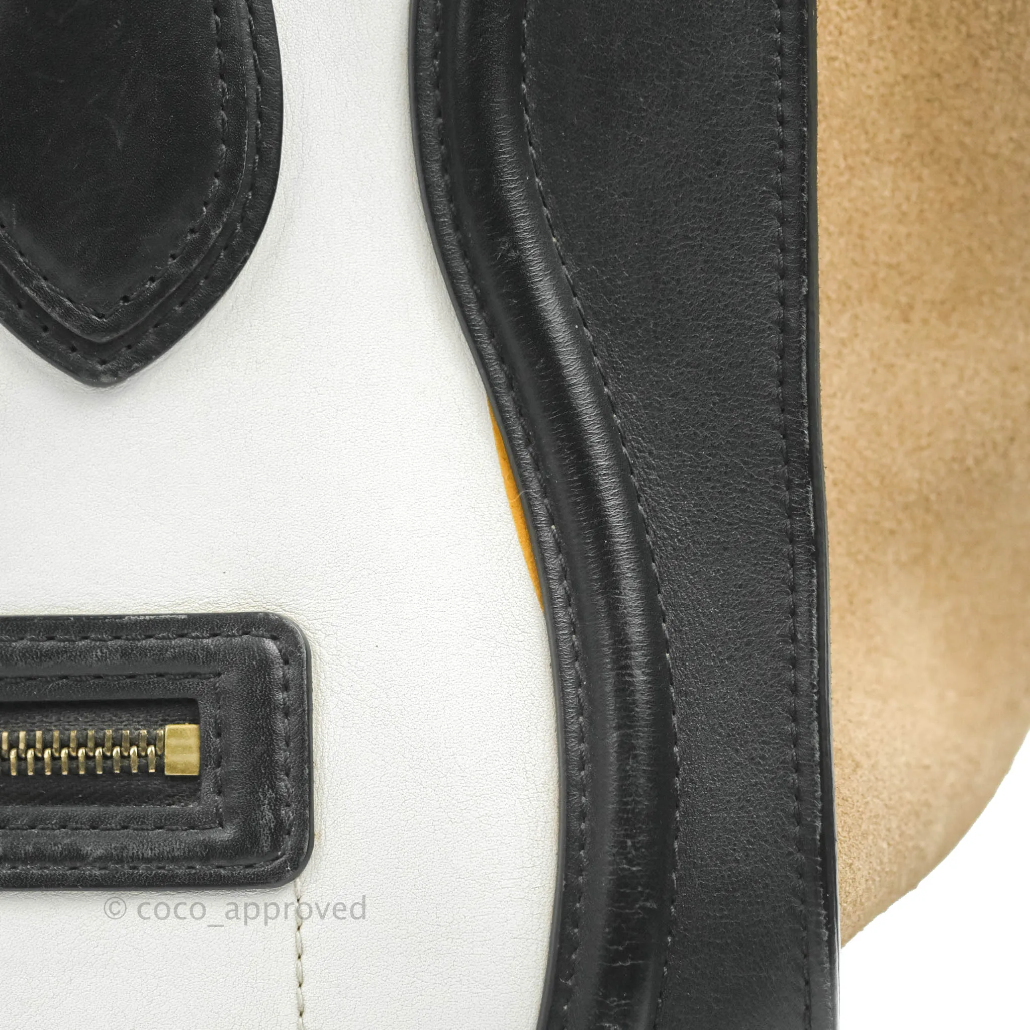 Celine Mini Luggage Bag Black/White/Brown Calfskin