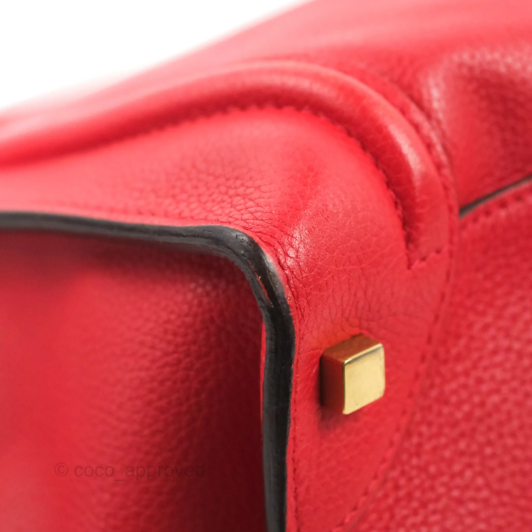 Celine Mini Luggage Bag Red Calfskin