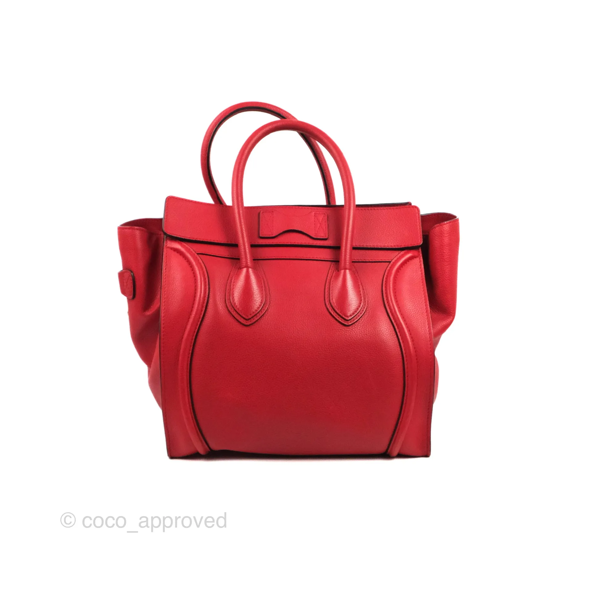 Celine Mini Luggage Bag Red Calfskin