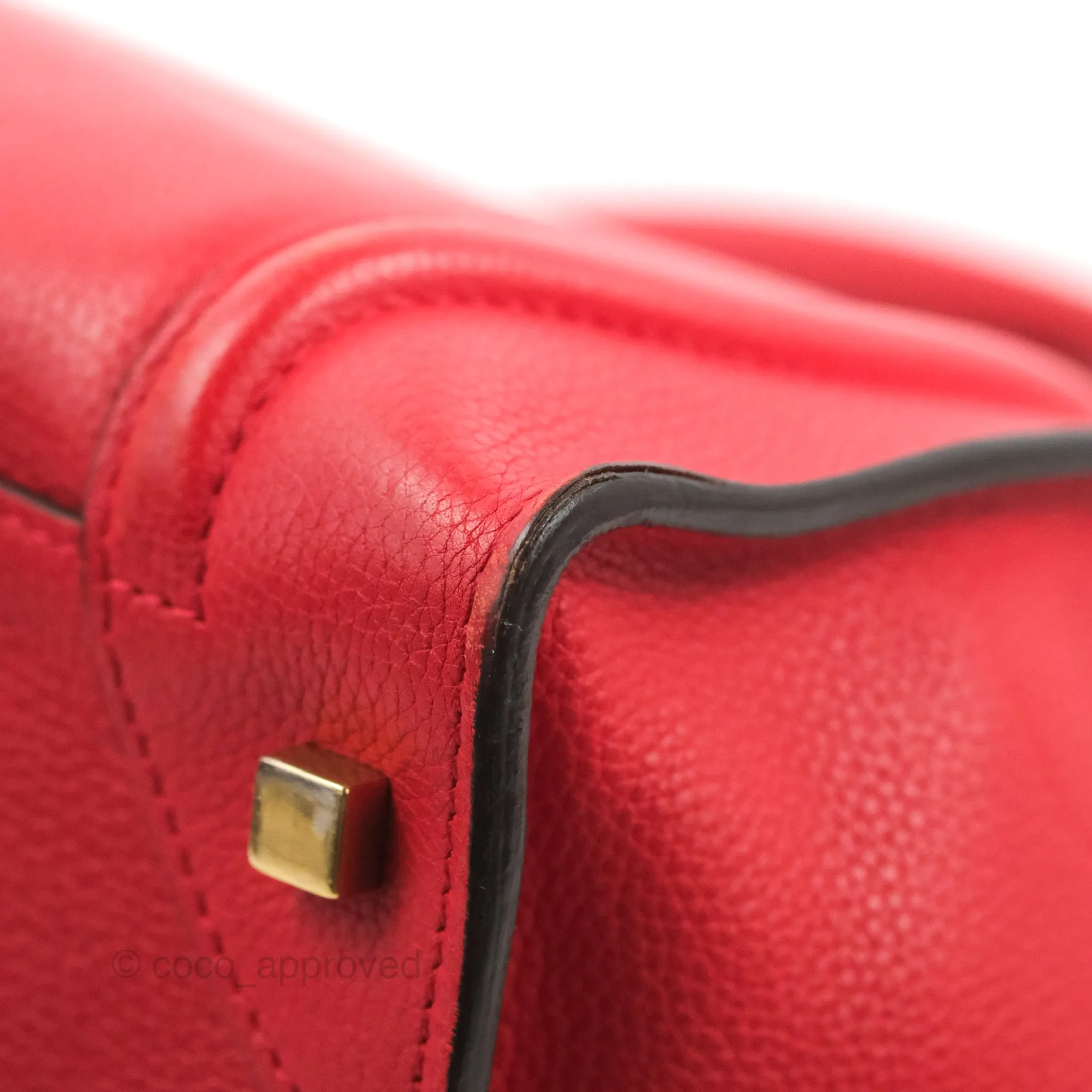 Celine Mini Luggage Bag Red Calfskin