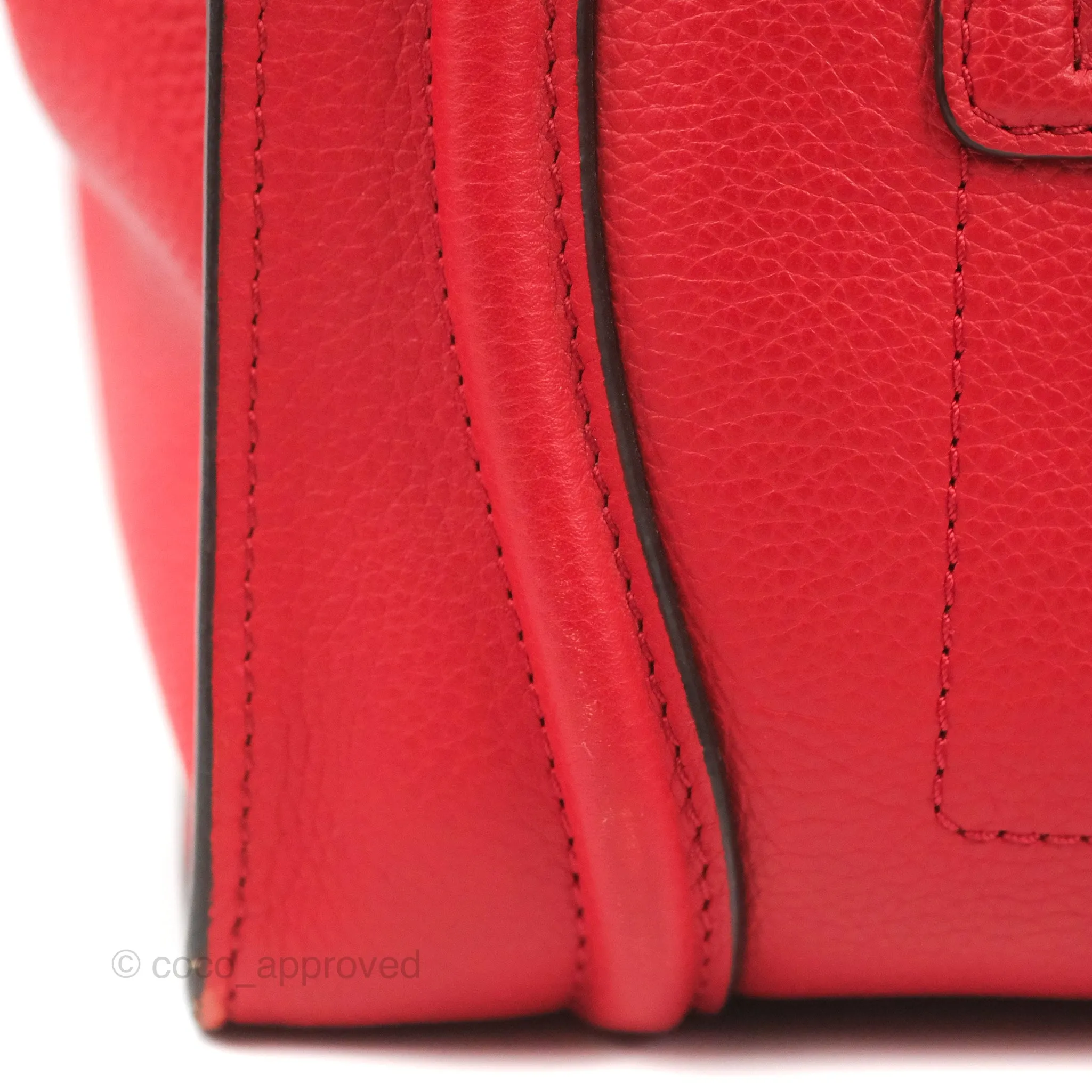 Celine Mini Luggage Bag Red Calfskin