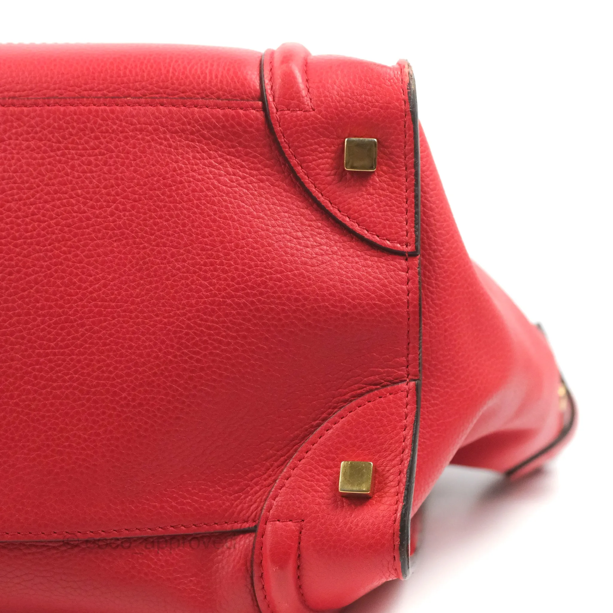 Celine Mini Luggage Bag Red Calfskin