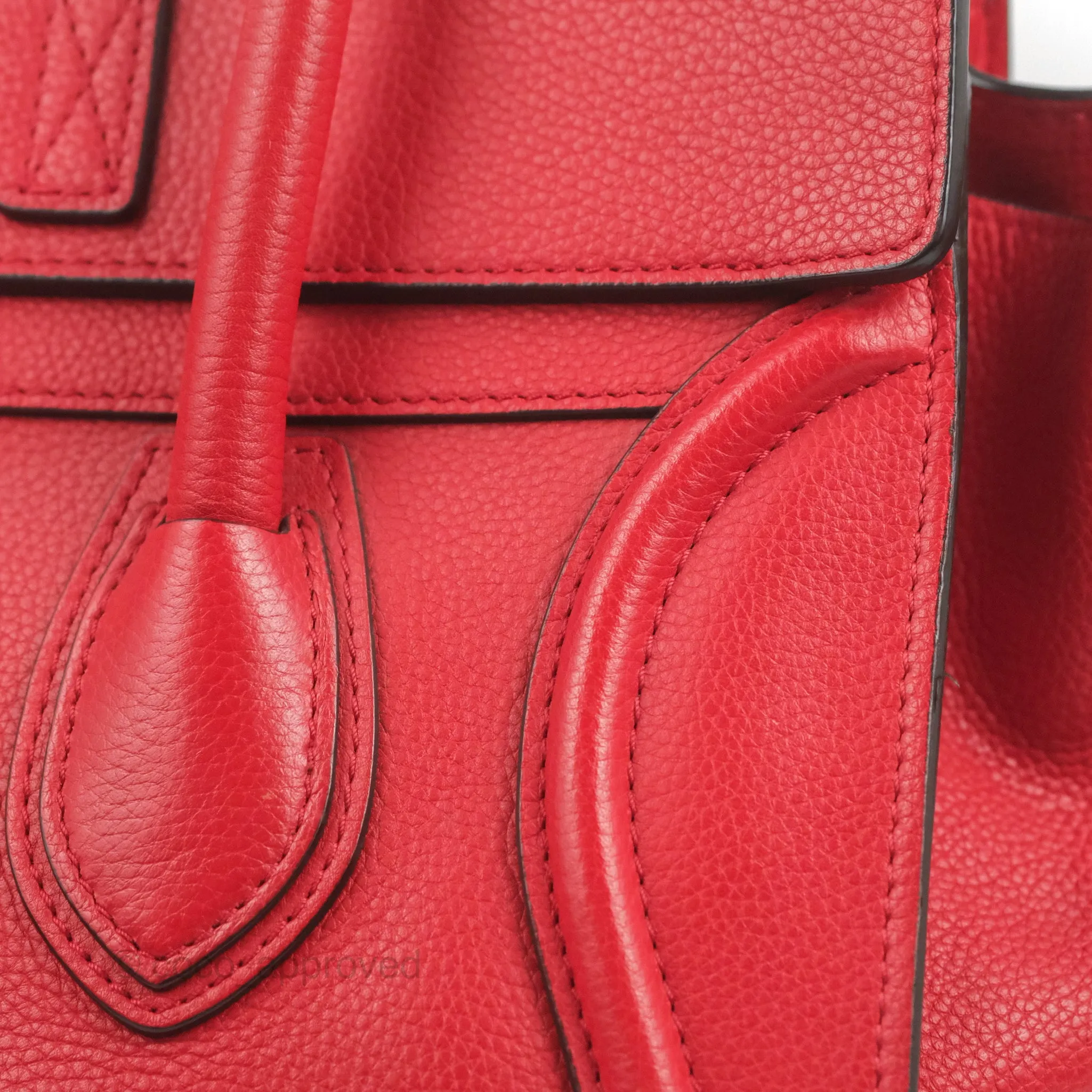 Celine Mini Luggage Bag Red Calfskin