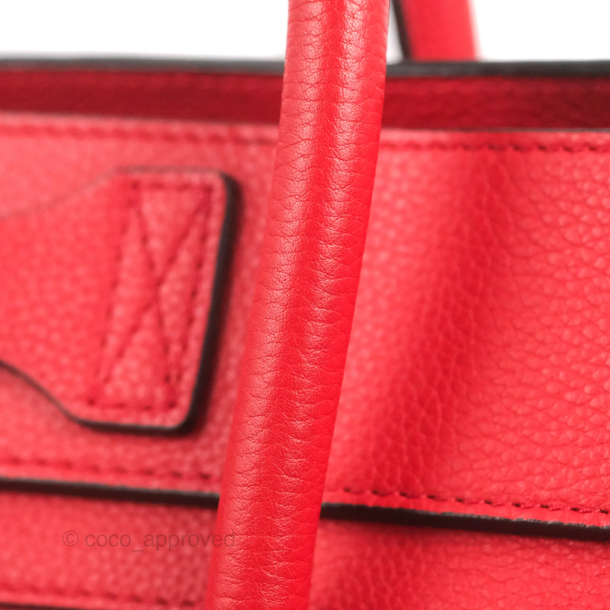 Celine Mini Luggage Bag Red Calfskin
