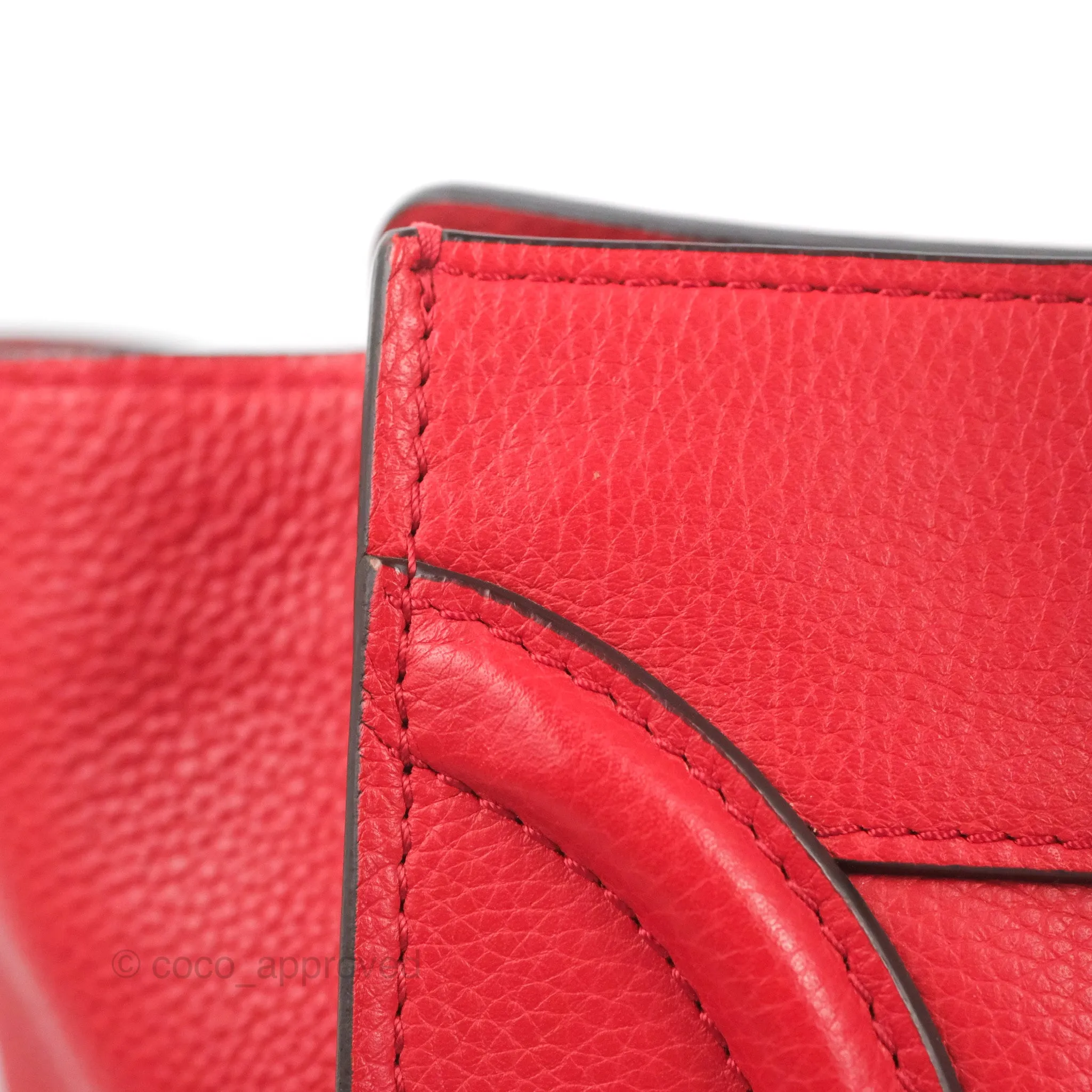 Celine Mini Luggage Bag Red Calfskin