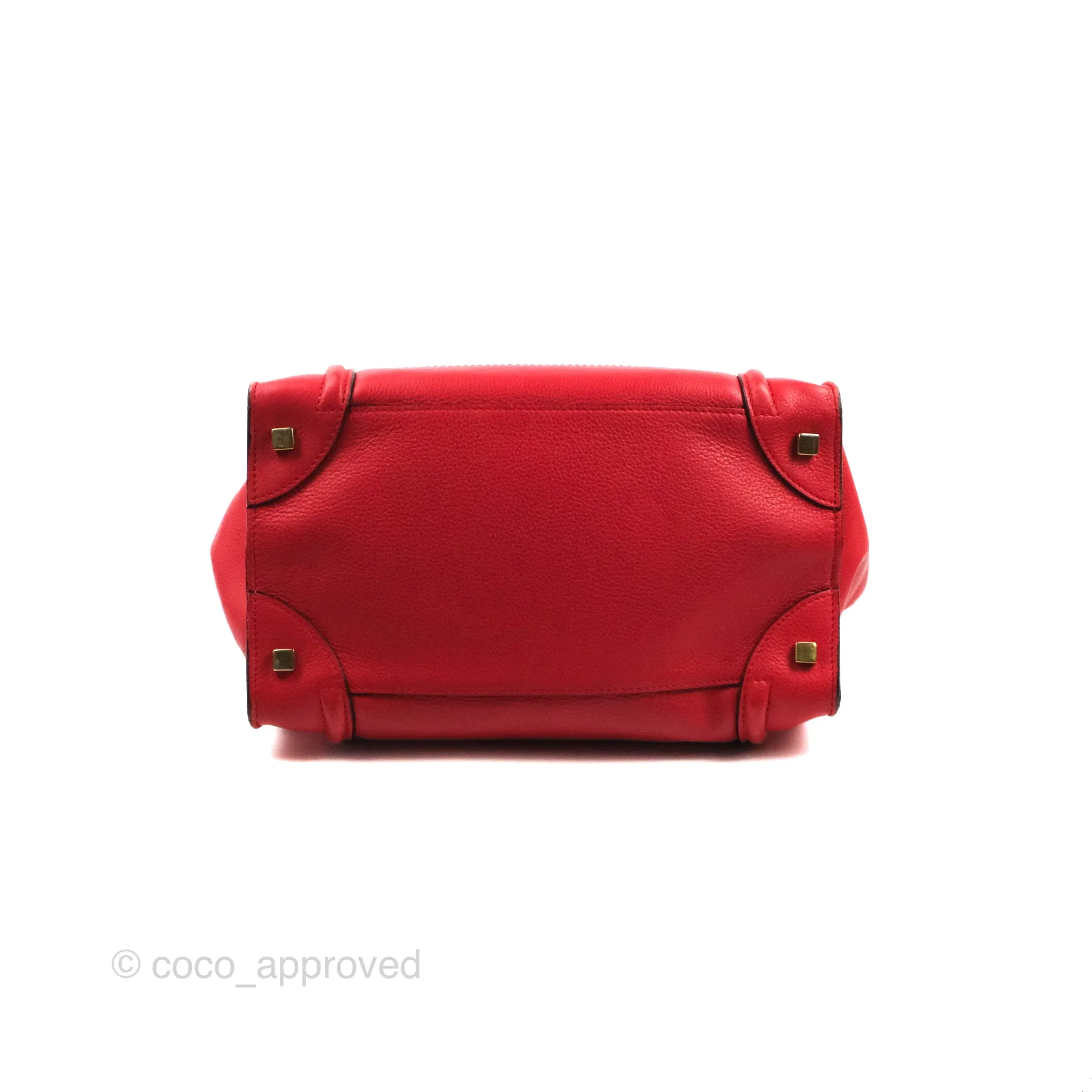 Celine Mini Luggage Bag Red Calfskin