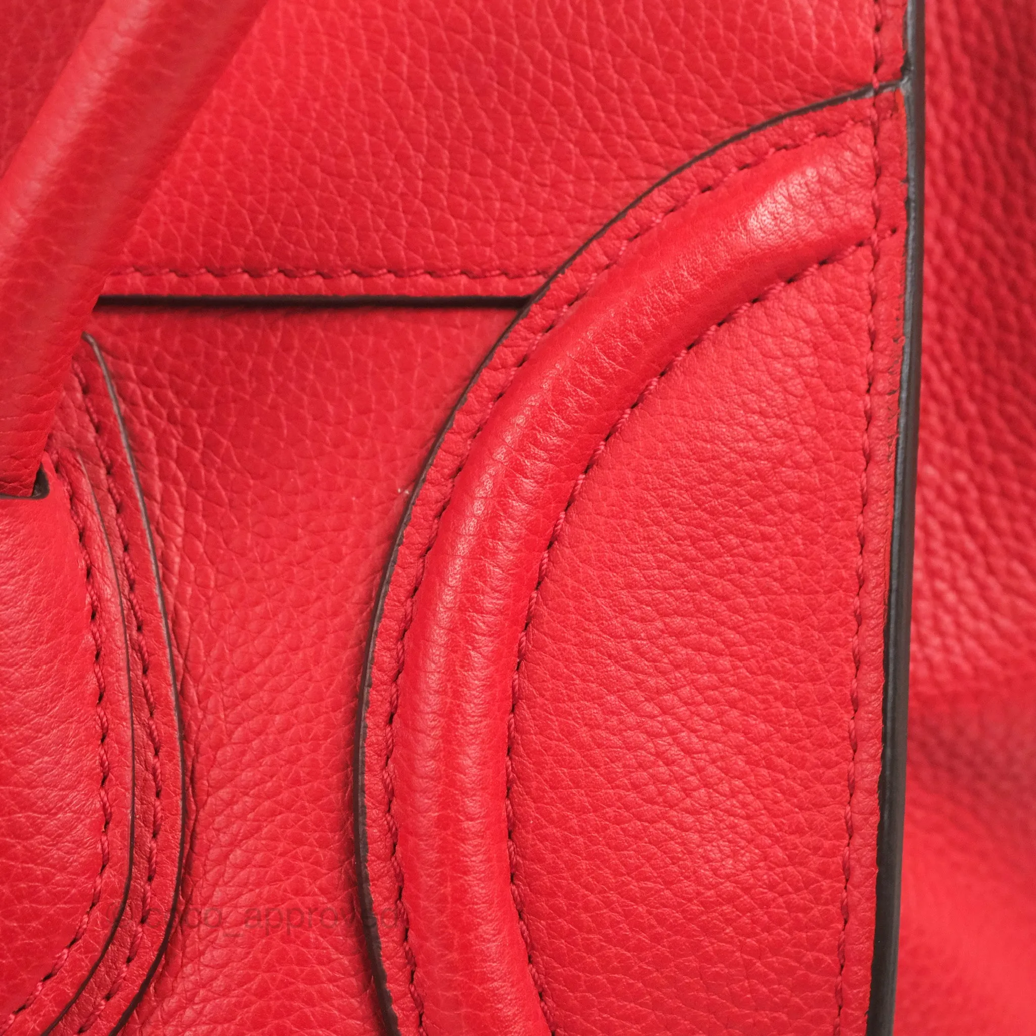 Celine Mini Luggage Bag Red Calfskin