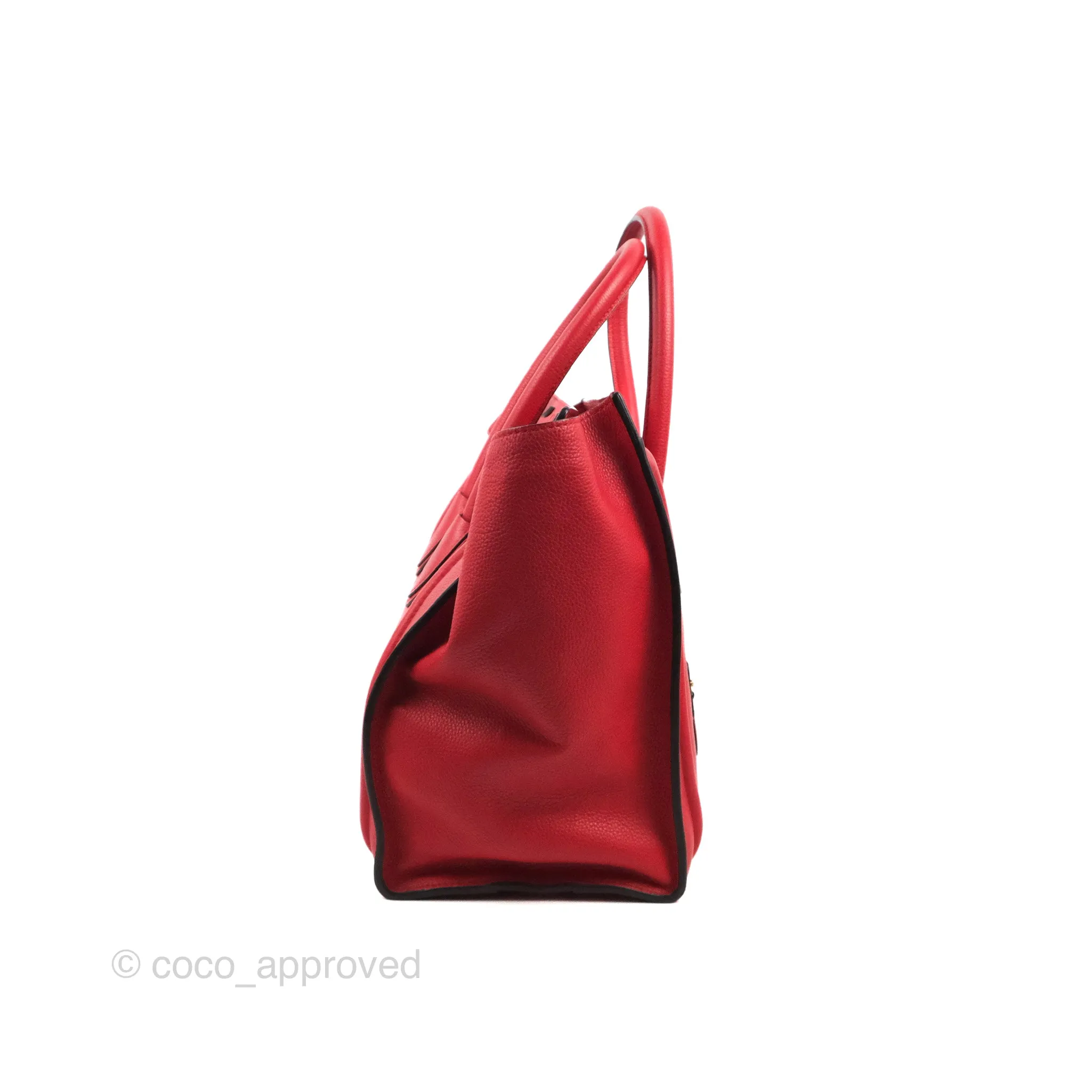 Celine Mini Luggage Bag Red Calfskin