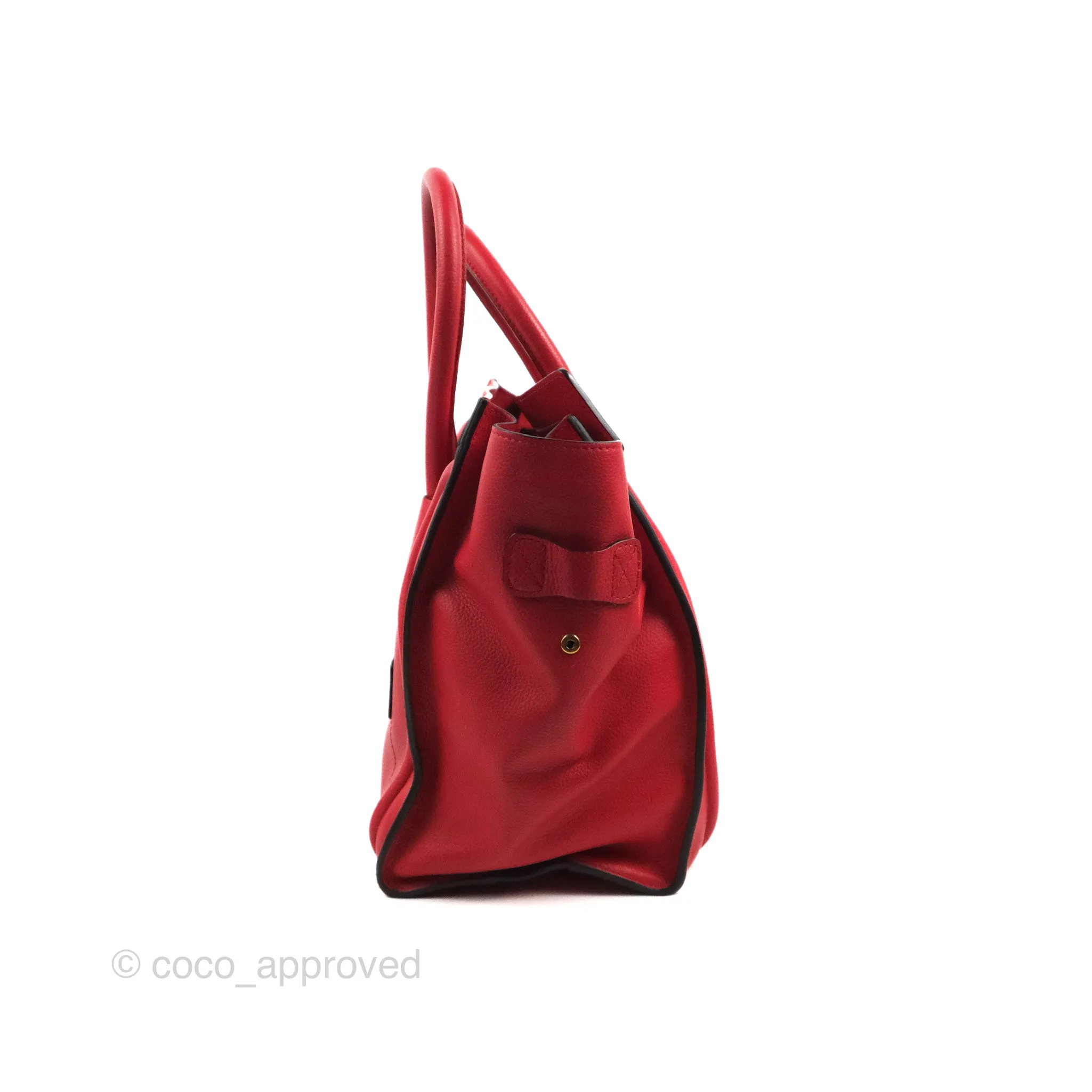 Celine Mini Luggage Bag Red Calfskin