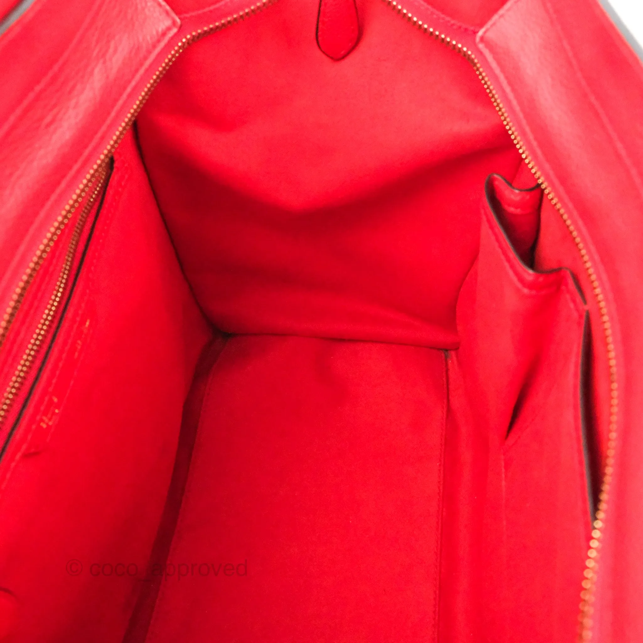 Celine Mini Luggage Bag Red Calfskin