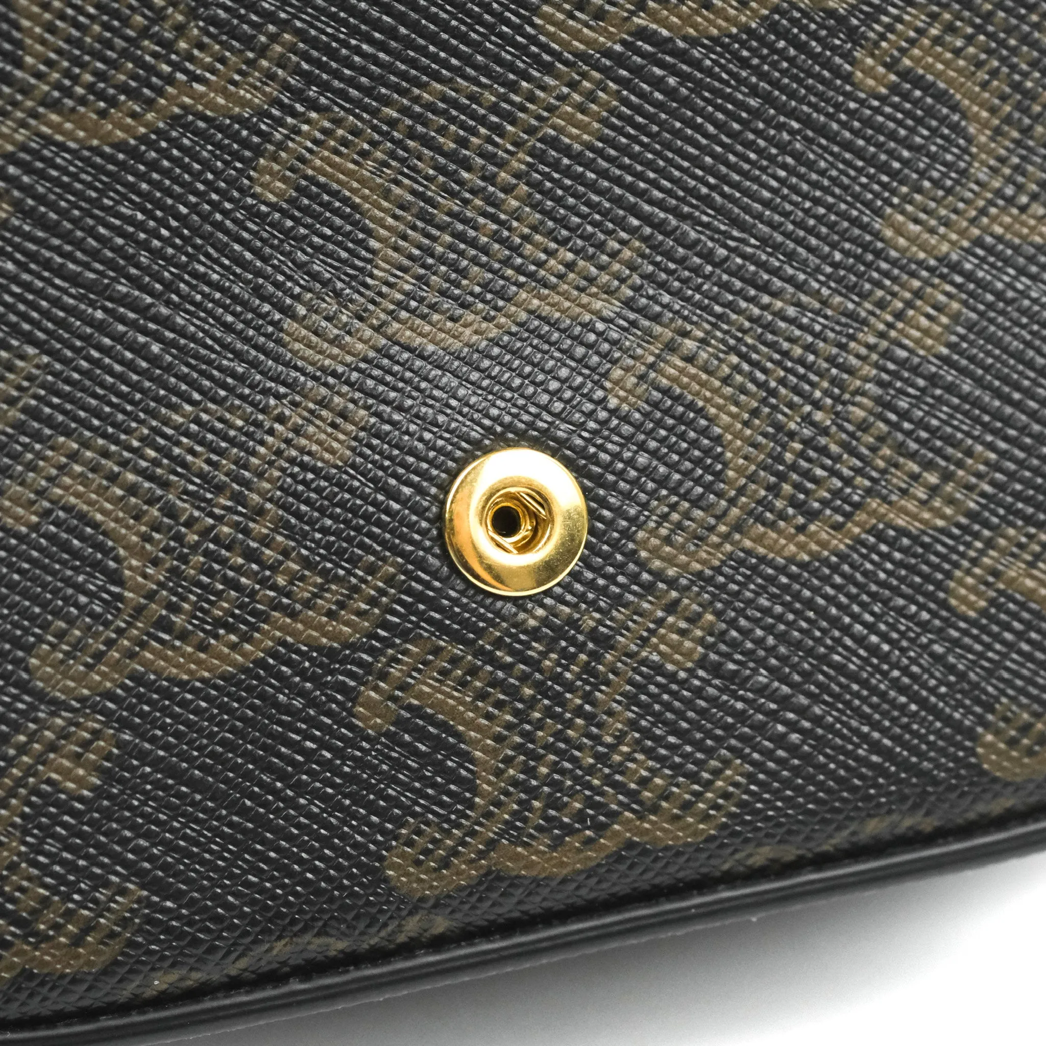 Celine Mini Triomphe Canvas Tan Calfskin