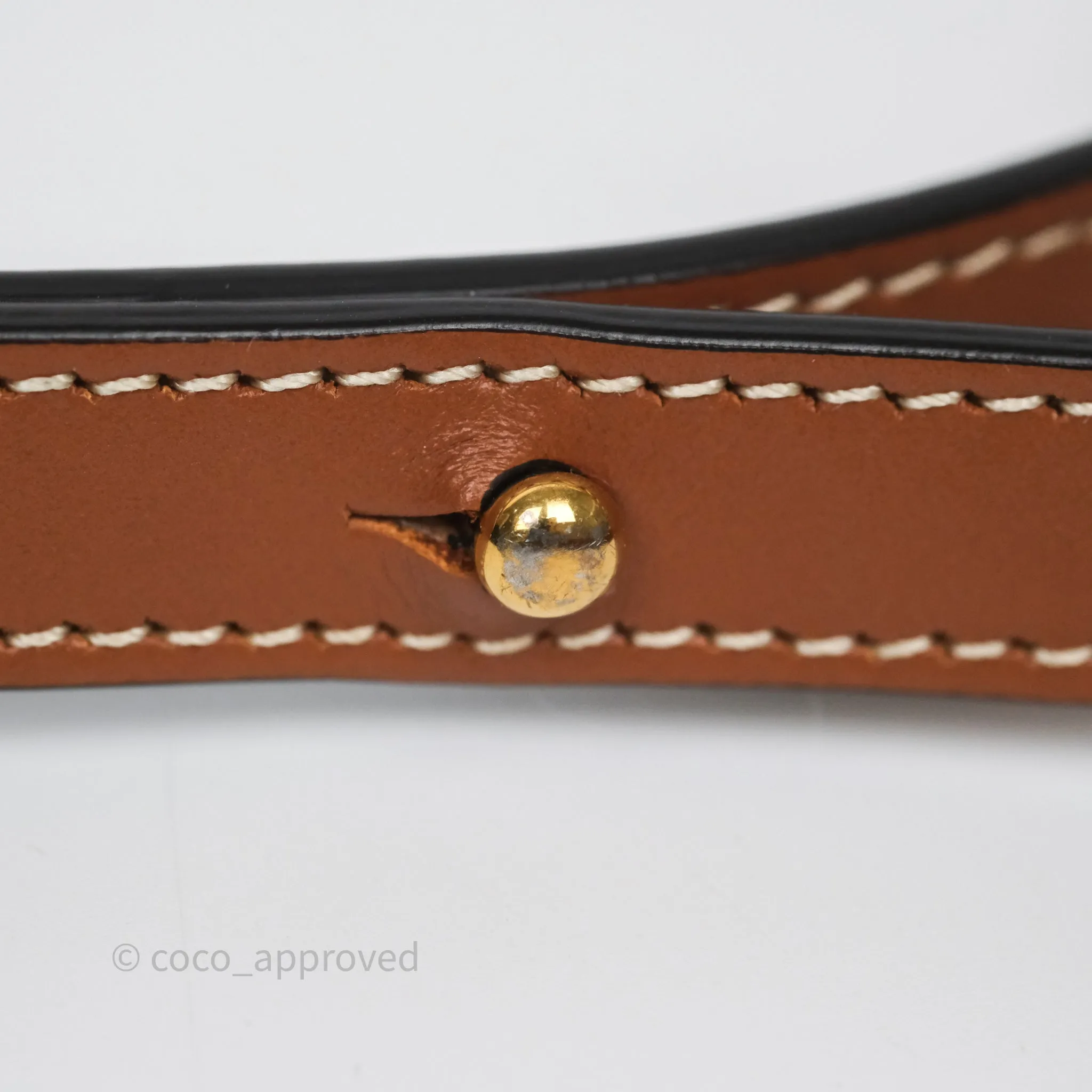 Celine Mini Triomphe Canvas Tan Calfskin