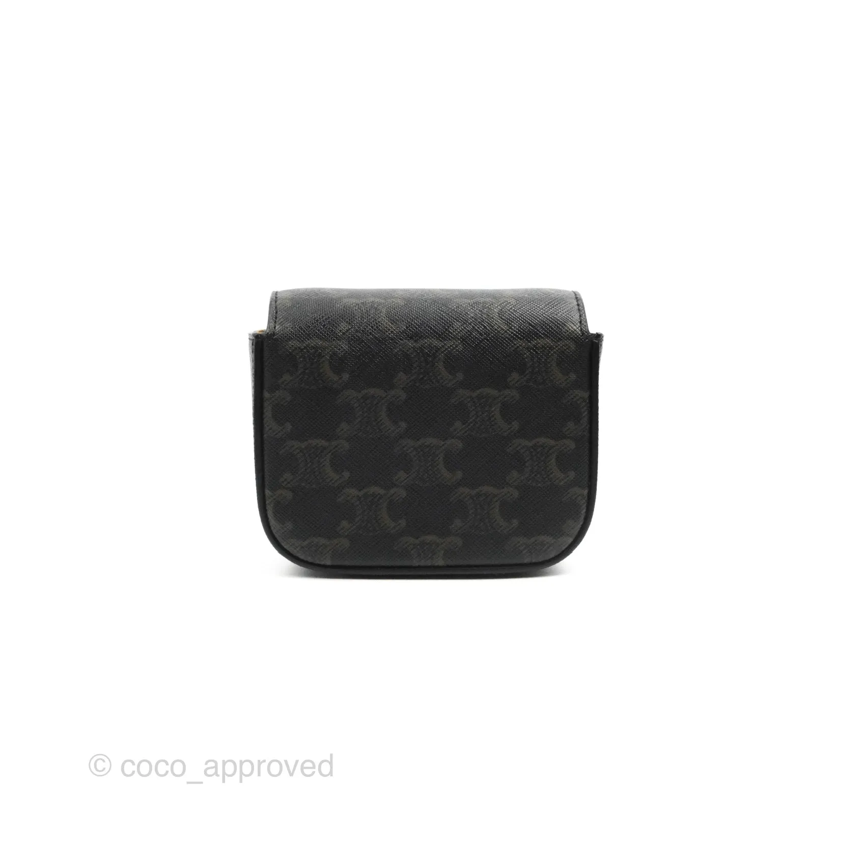 Celine Mini Triomphe Canvas Tan Calfskin