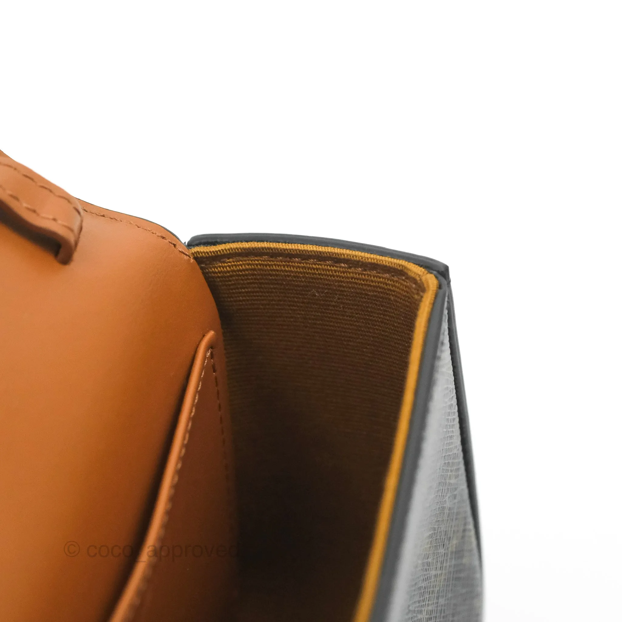 Celine Mini Triomphe Canvas Tan Calfskin