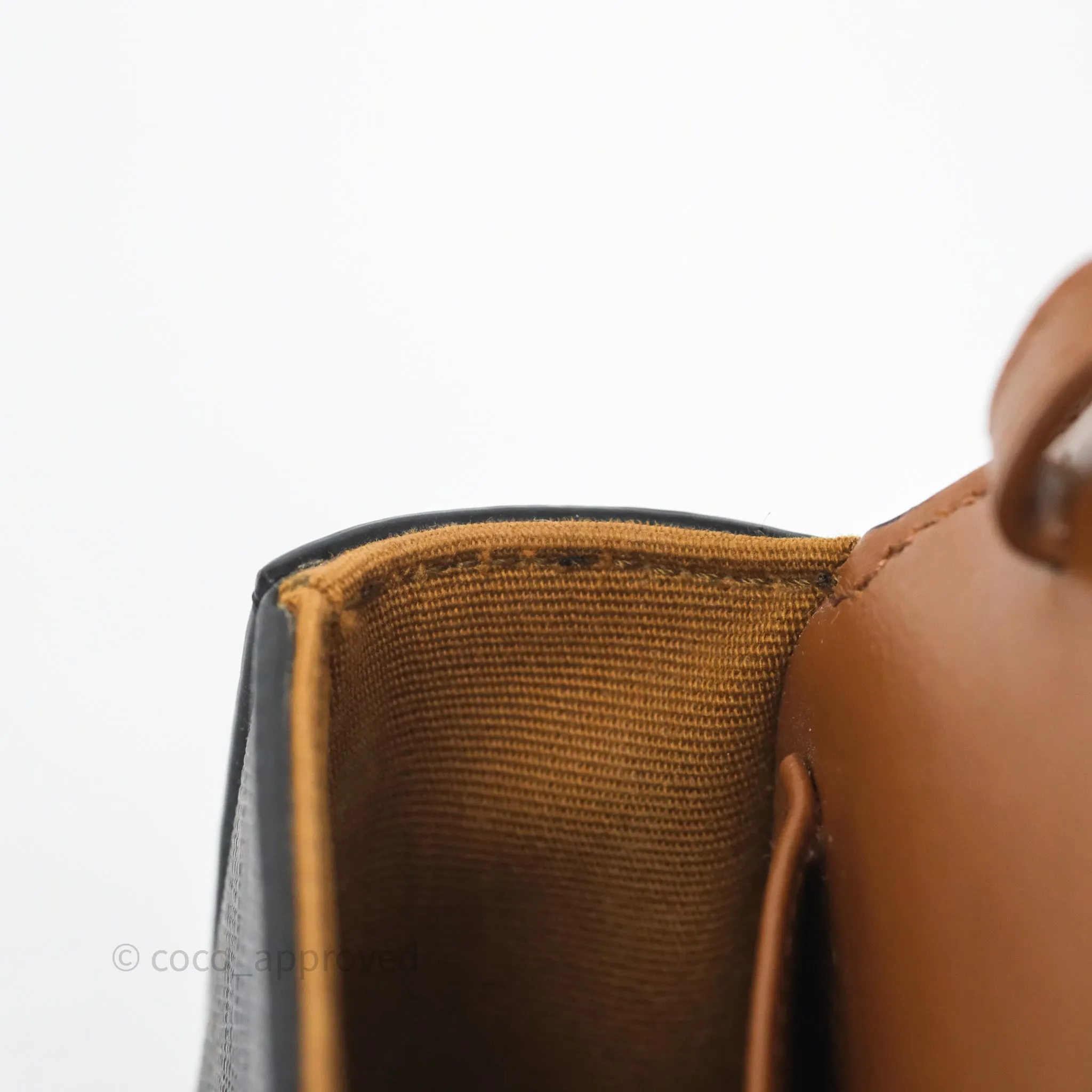 Celine Mini Triomphe Canvas Tan Calfskin