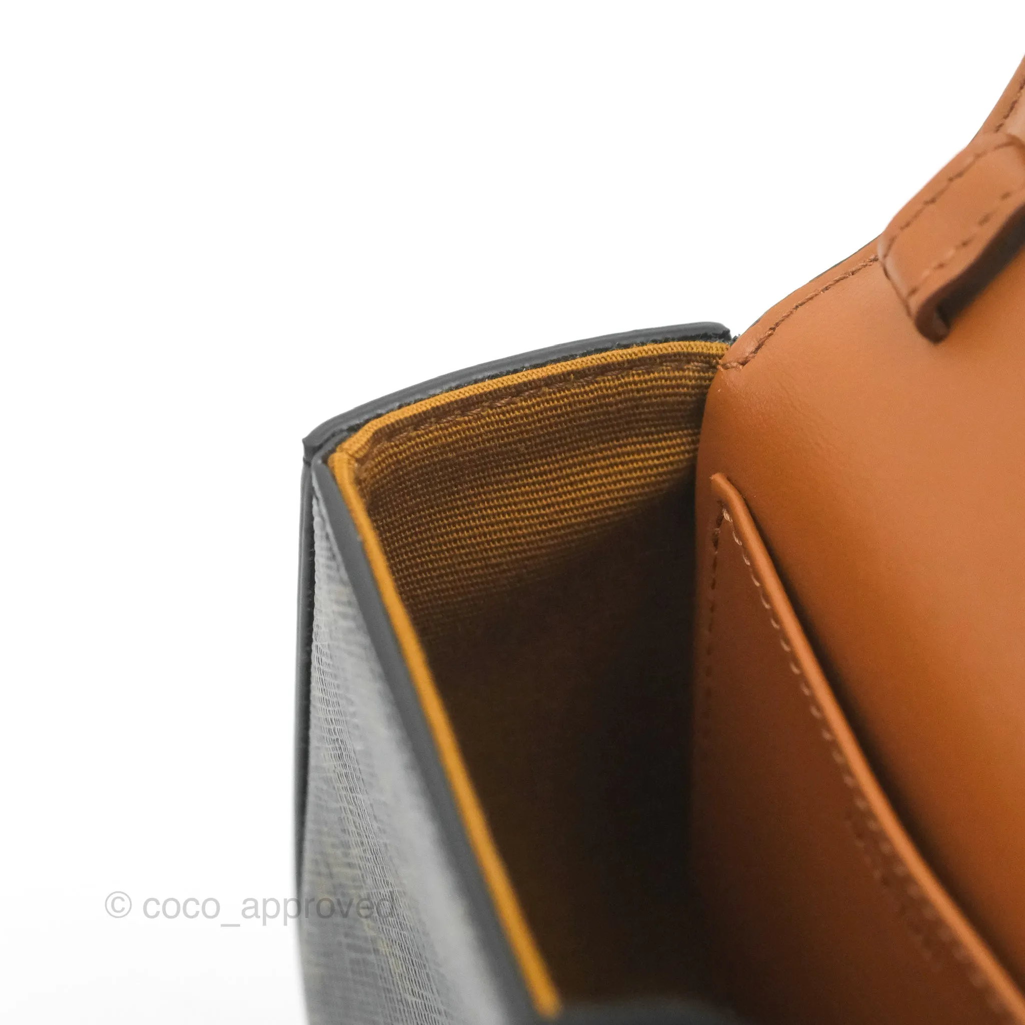 Celine Mini Triomphe Canvas Tan Calfskin
