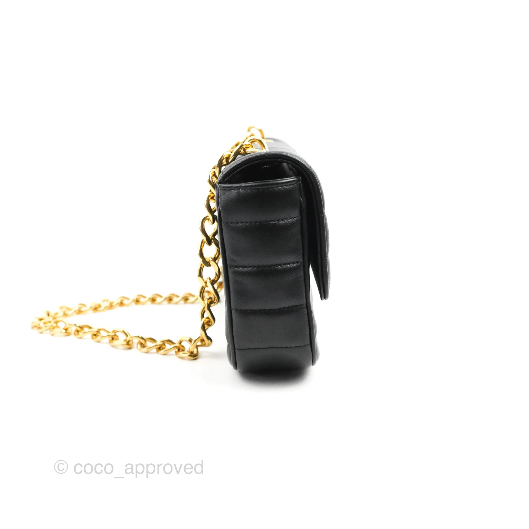 Celine Monochrome Quilted Goatskin Matelasse Black Gold Hardware