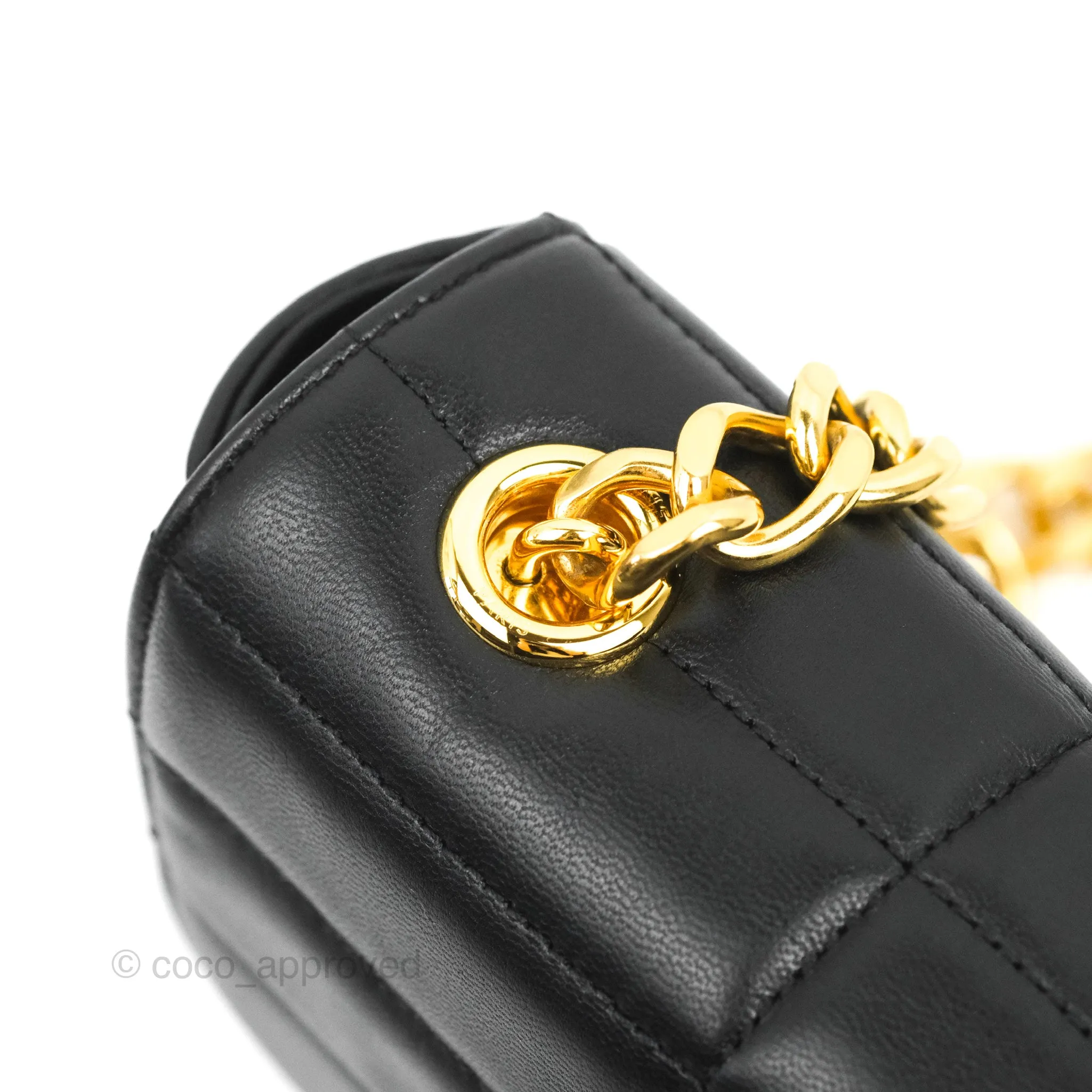 Celine Monochrome Quilted Goatskin Matelasse Black Gold Hardware