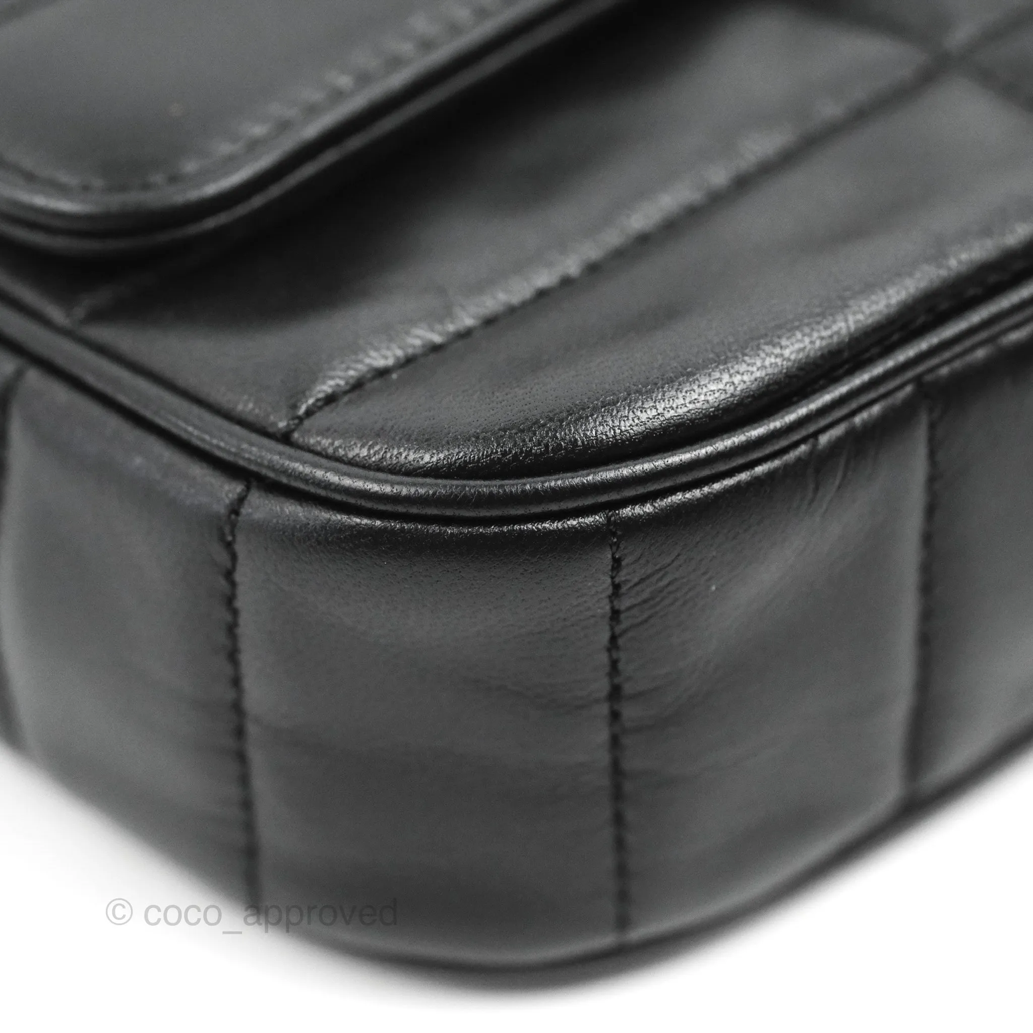 Celine Monochrome Quilted Goatskin Matelasse Black Gold Hardware