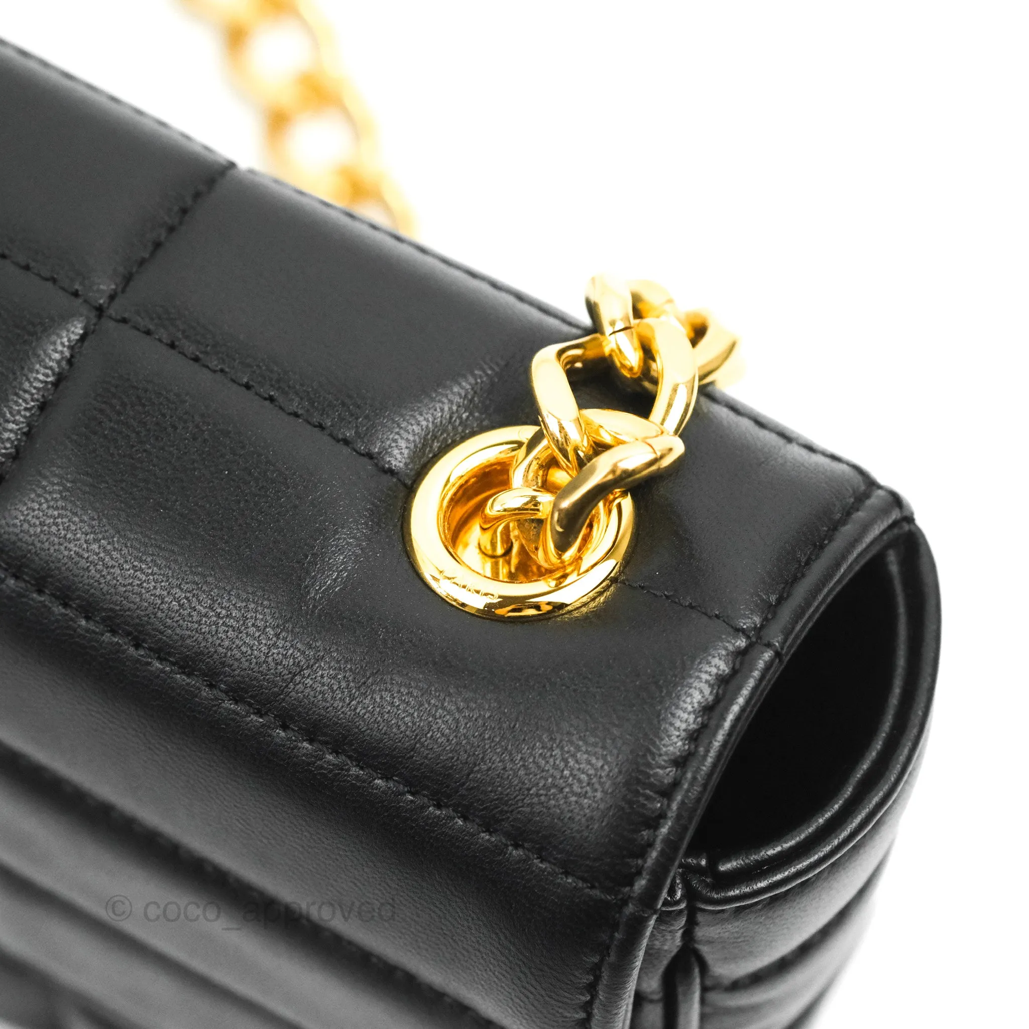 Celine Monochrome Quilted Goatskin Matelasse Black Gold Hardware