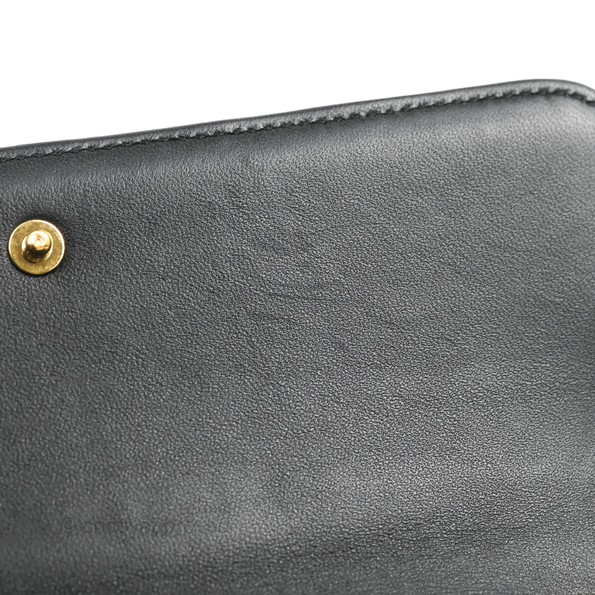 Celine Monochrome Quilted Goatskin Matelasse Black Gold Hardware