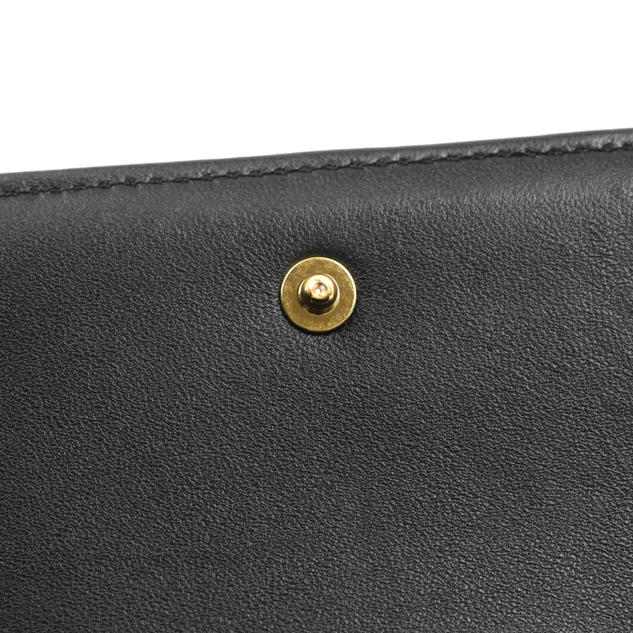 Celine Monochrome Quilted Goatskin Matelasse Black Gold Hardware