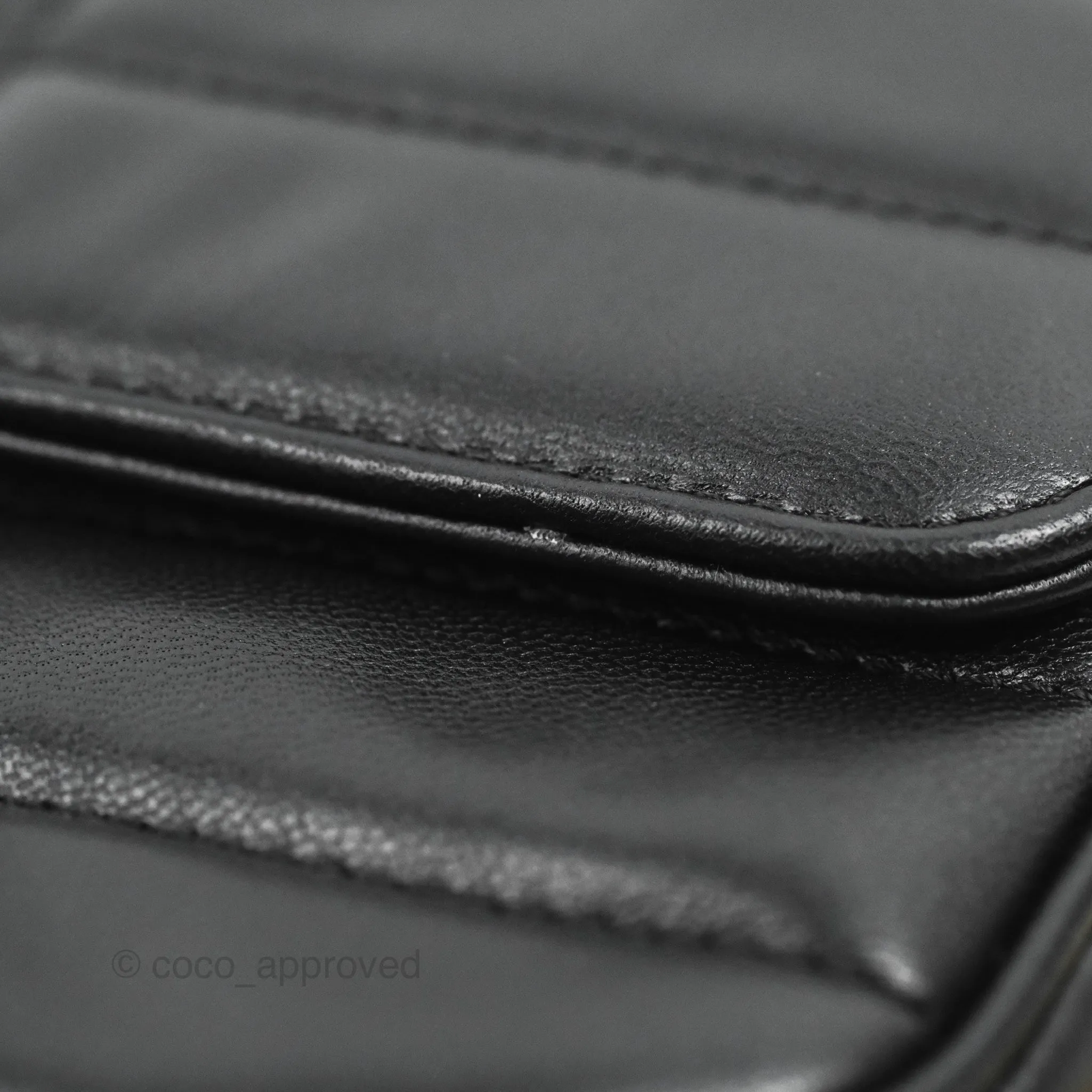 Celine Monochrome Quilted Goatskin Matelasse Black Gold Hardware