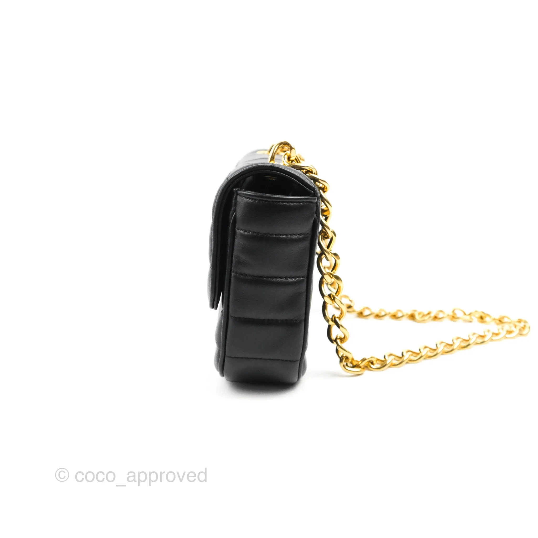Celine Monochrome Quilted Goatskin Matelasse Black Gold Hardware