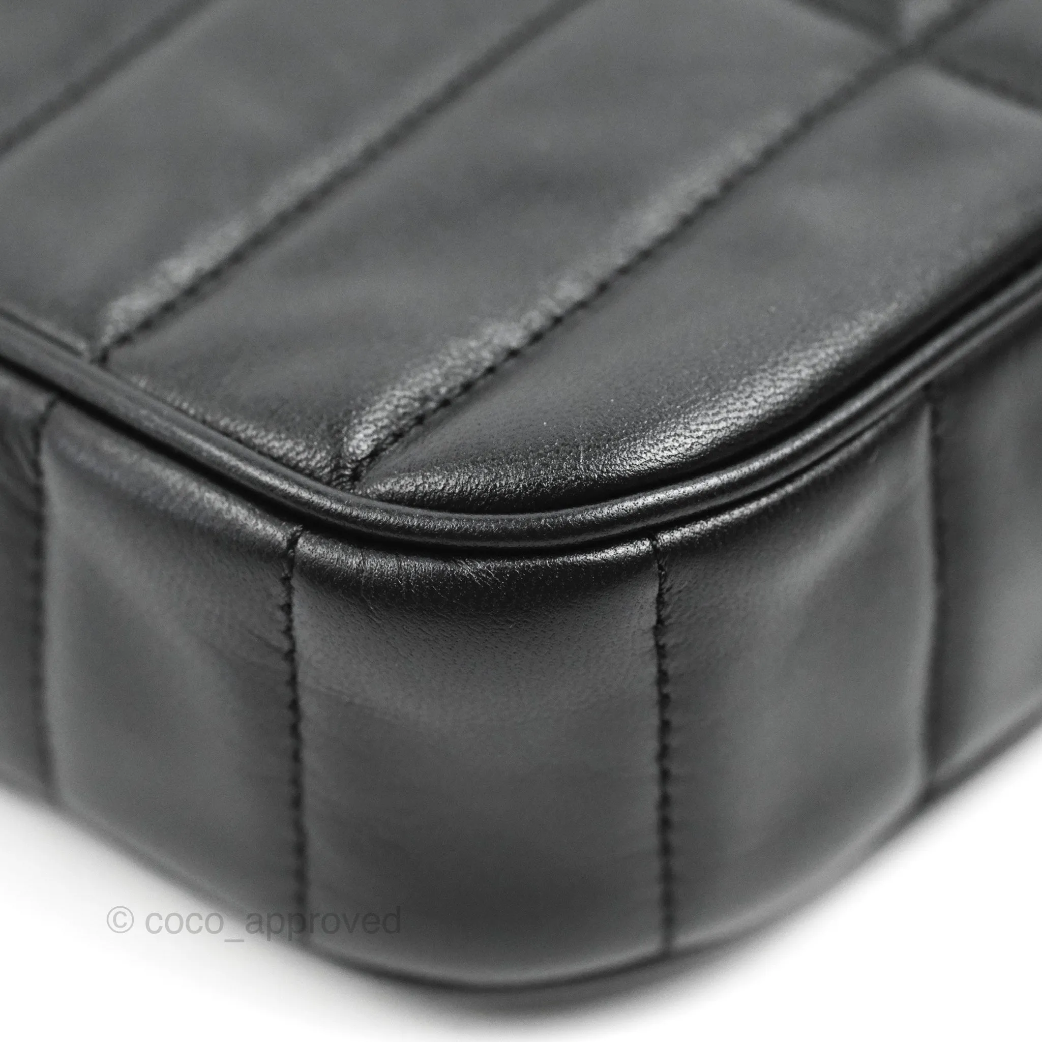 Celine Monochrome Quilted Goatskin Matelasse Black Gold Hardware